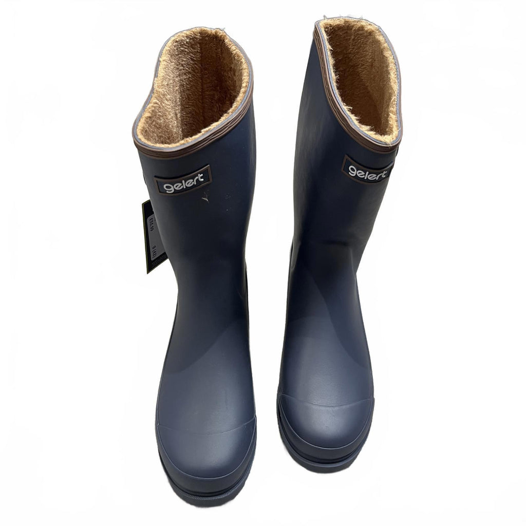 Gelert Fur Lined Welly Boot Womens Navy Size UK 9 EU 42 *SB17