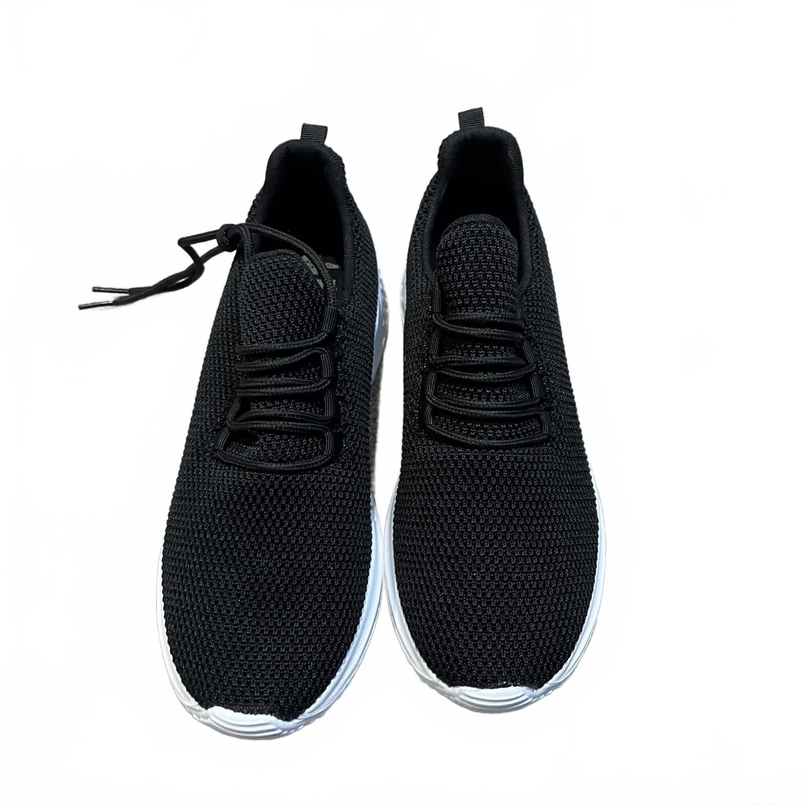 Fabric Santo Ladies Slip On Trainers Black White Size UK 4 EU 37 *SB12