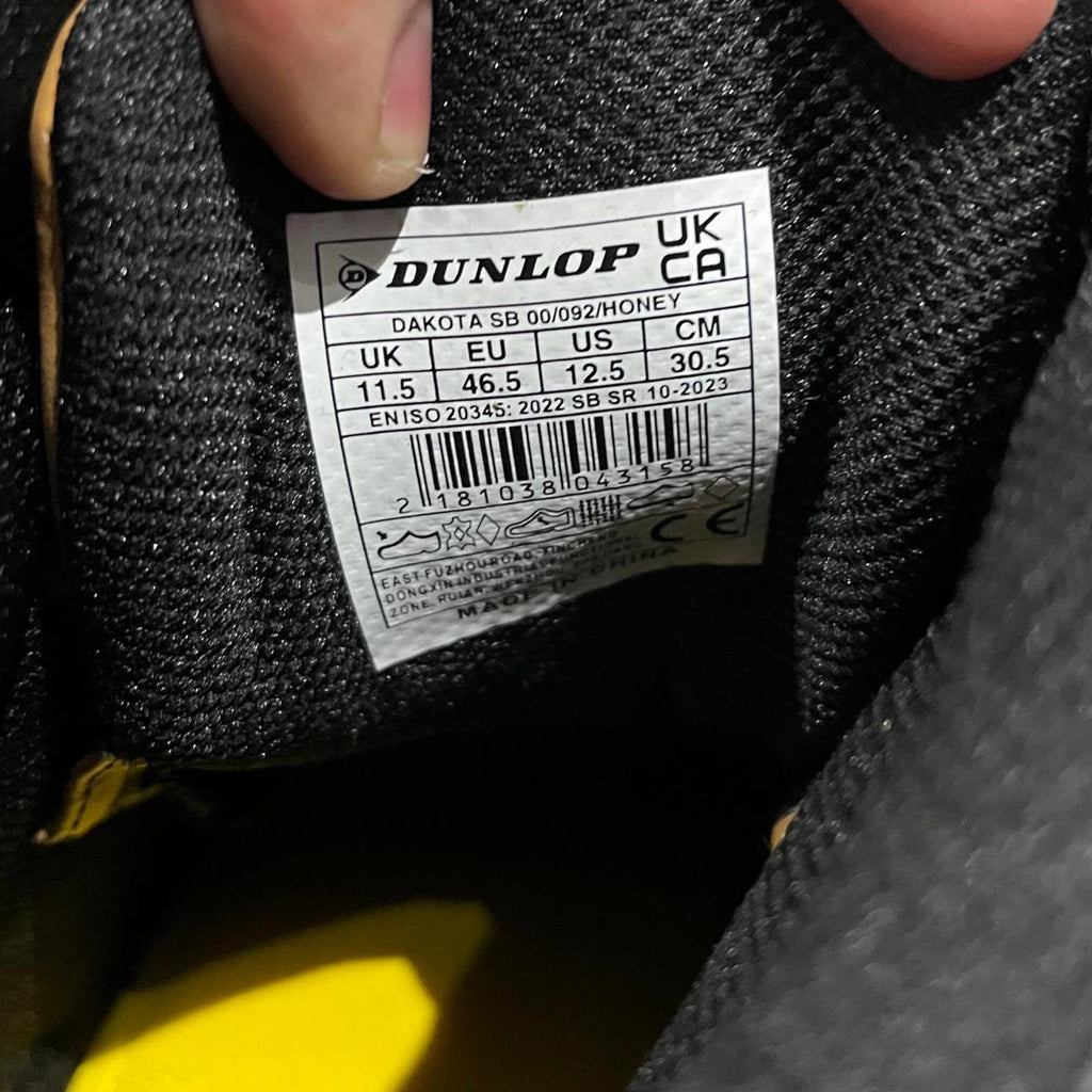 Dunlop Dakota Steel Toe Cap Boots Tan Honey Size UK 11.5 EU 46.5 *SB19