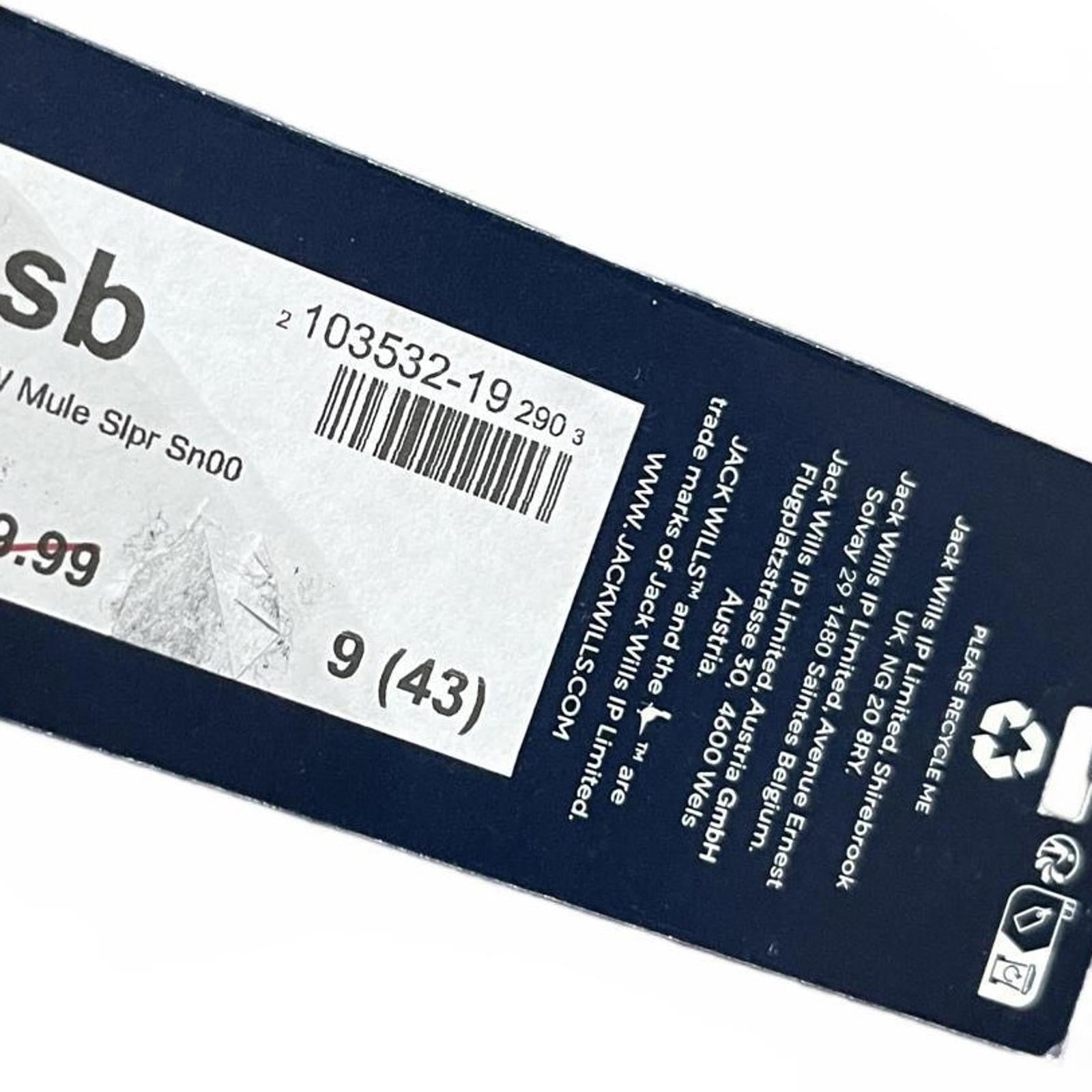 Jack Wills Mens Mule Slippers Navy Size UK 9 EU 43 *SB13