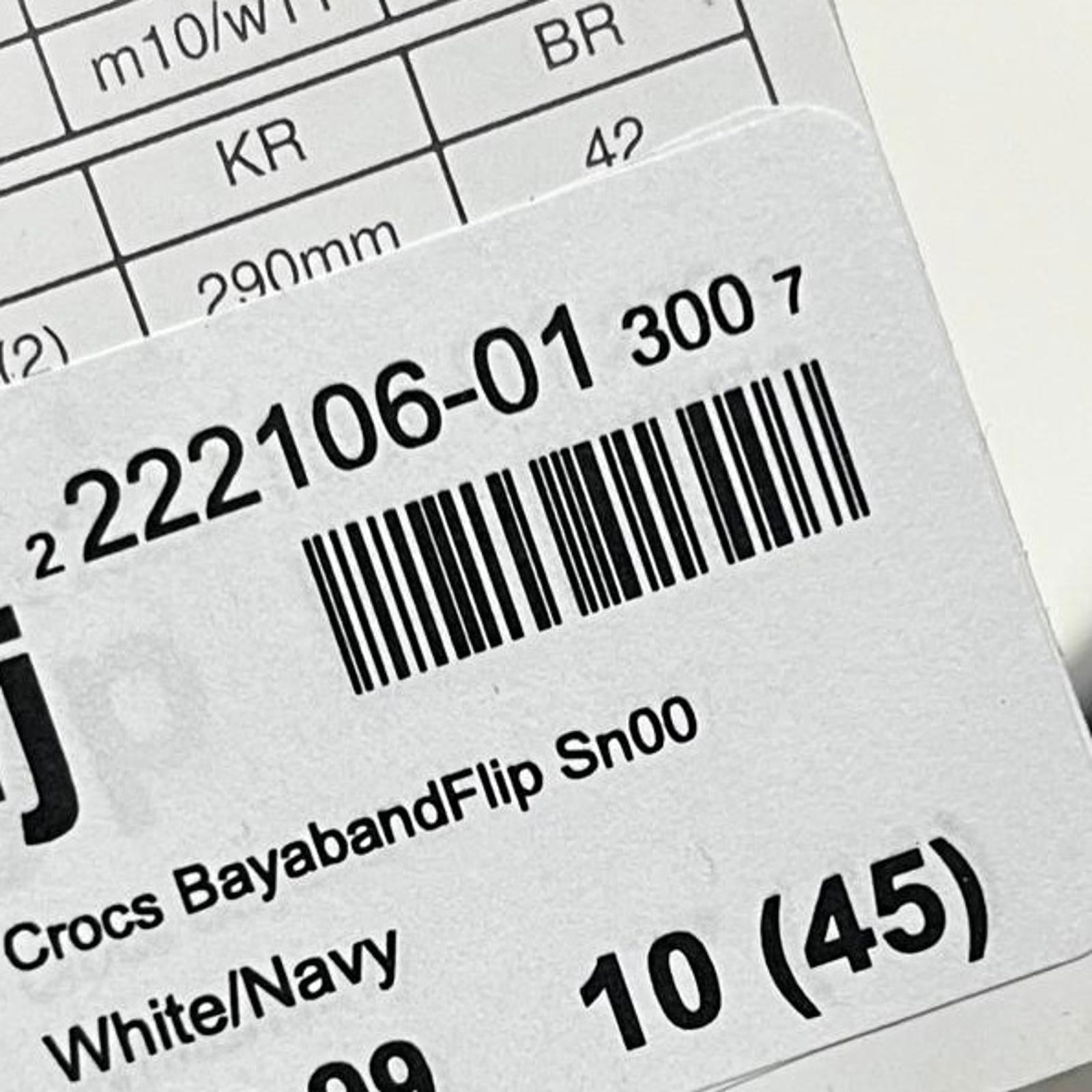 Crocs Bayaband Flip Flop Mens White Size UK 10 EU 45 *FF1