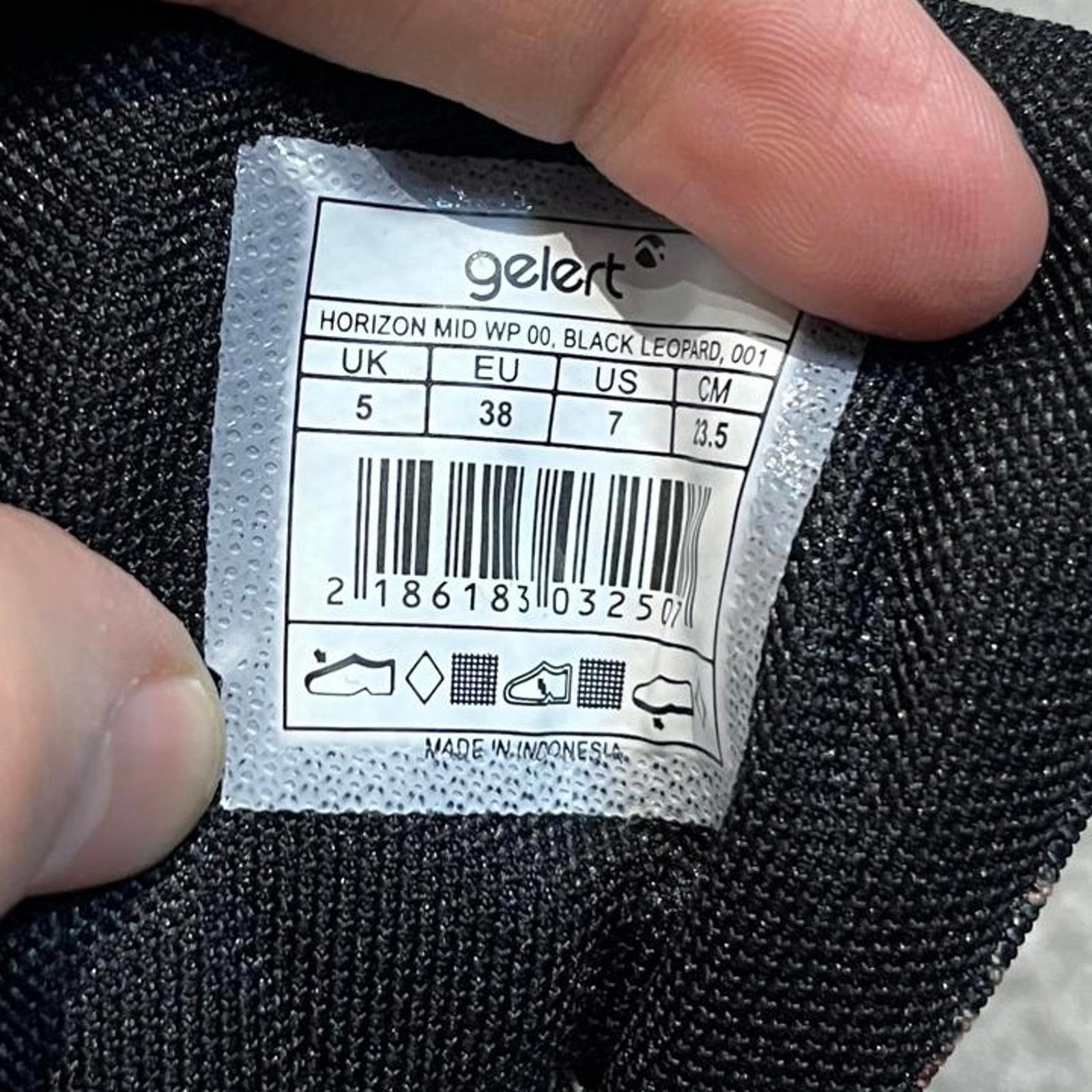 Gelert Horizon WP Walking Boot Womens Black Leopard Size UK 5 EU 38 *SB10