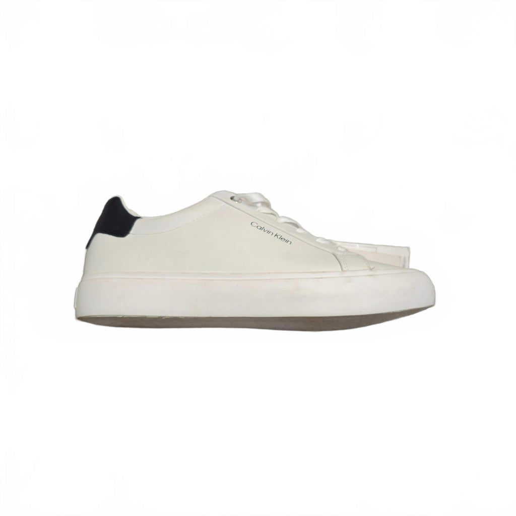 Calvin Klein Women's Vulc Lace-Up Low Trainers White Ex-Disp UK 6.5 EU 40 *SB14