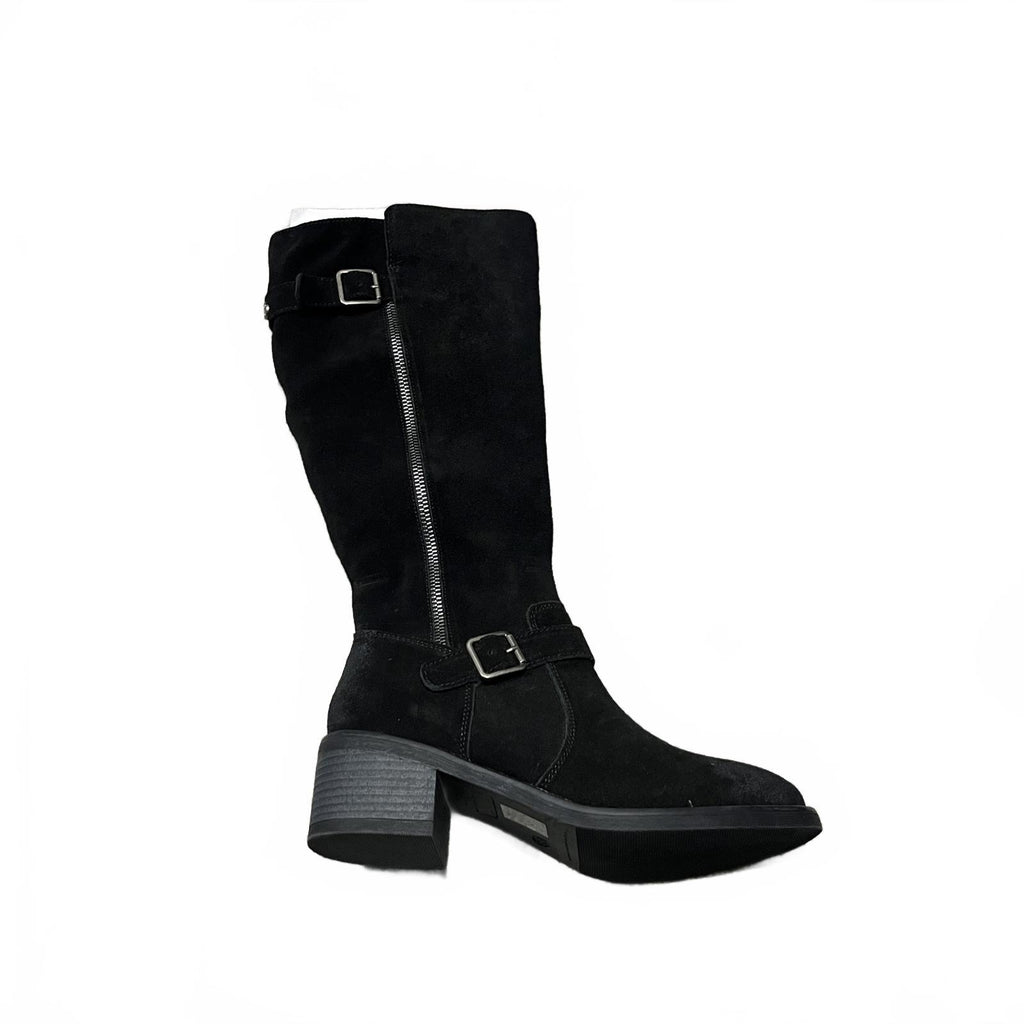 Moda In Pelle 'Senlis' Suede Heeled Boots Black Size UK 5 EU 38 *SK1