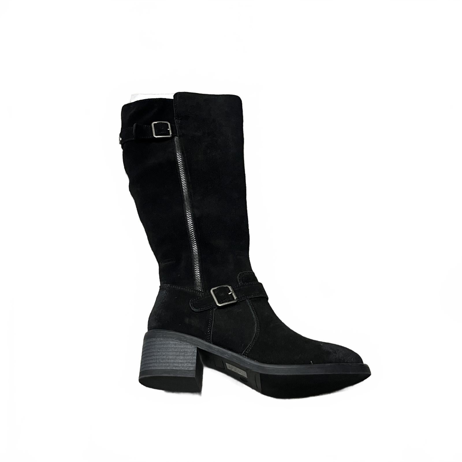 Moda In Pelle 'Senlis' Suede Heeled Boots Black Size UK 5 EU 38 *SK1