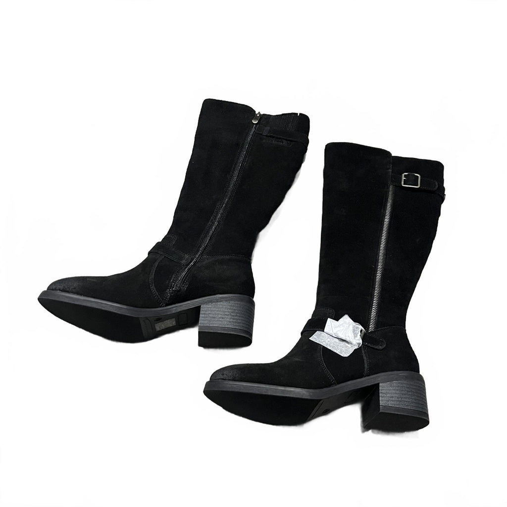 Moda In Pelle 'Senlis' Suede Heeled Boots Black Size UK 5 EU 38 *SK1