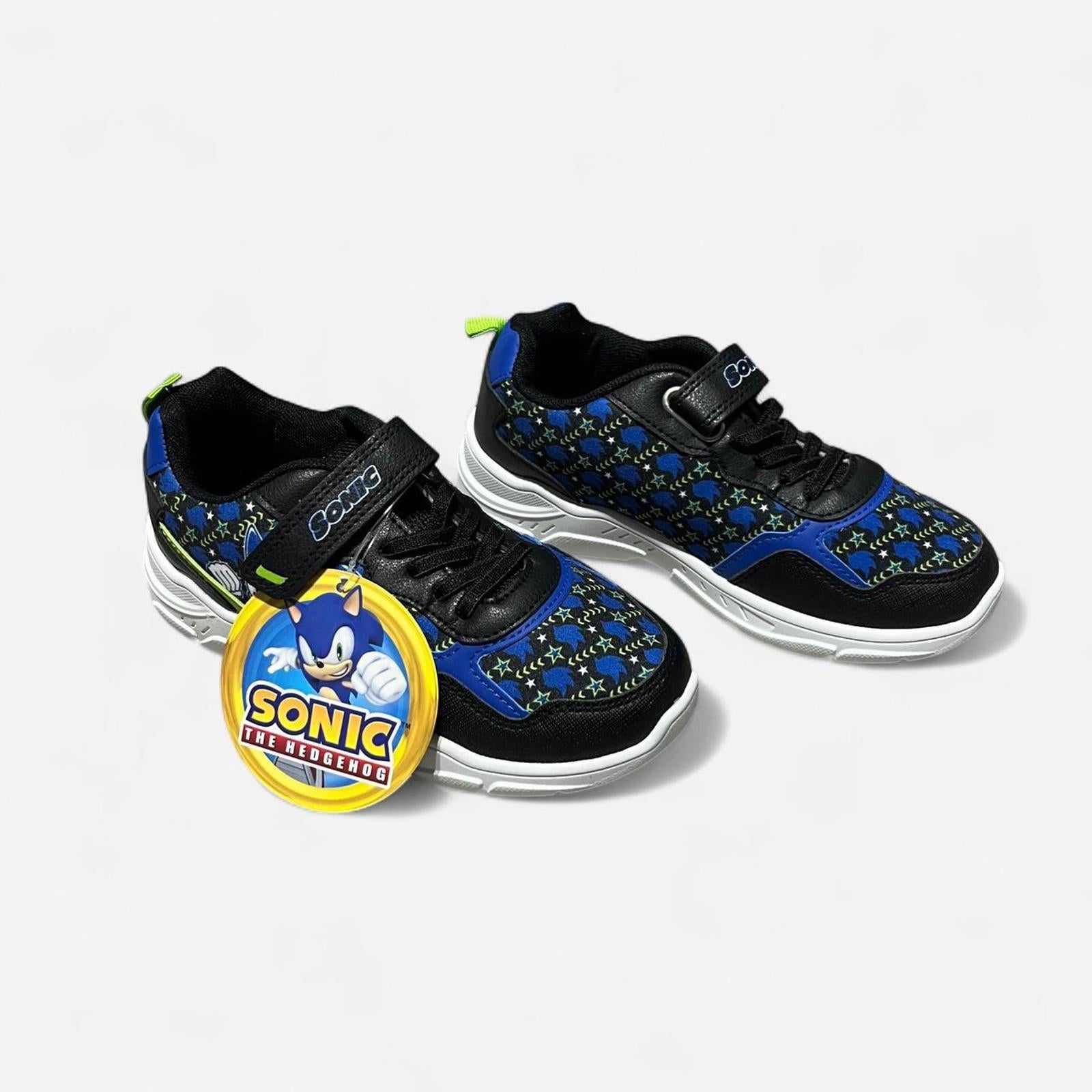 Sonic The Hedgehog Kai Kids Black Trainers Size UK C13 *REF:SB6
