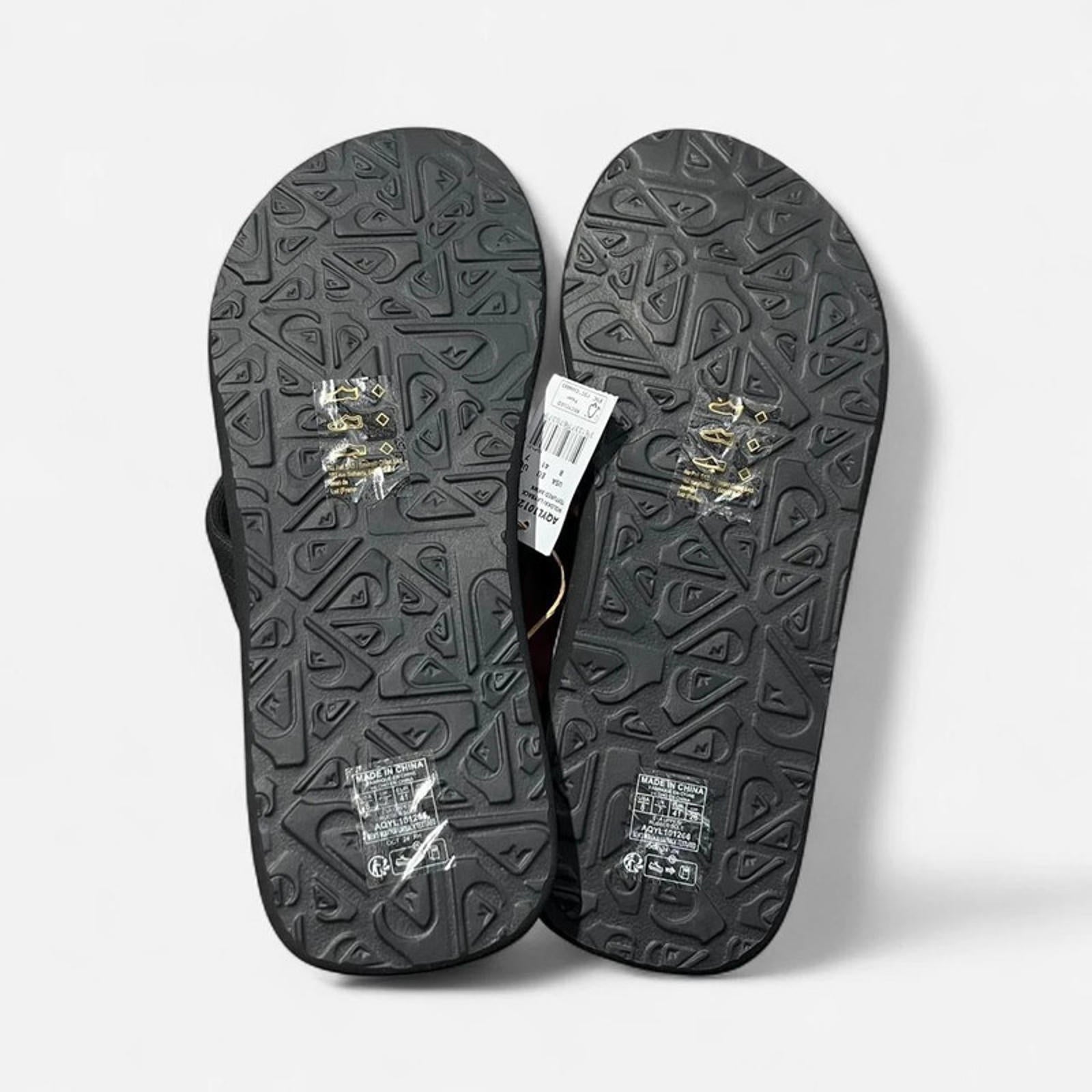 Quiksilver Molokai Layback Flip Flops Mens Black Size UK 7 EU 41 *REF:SB1