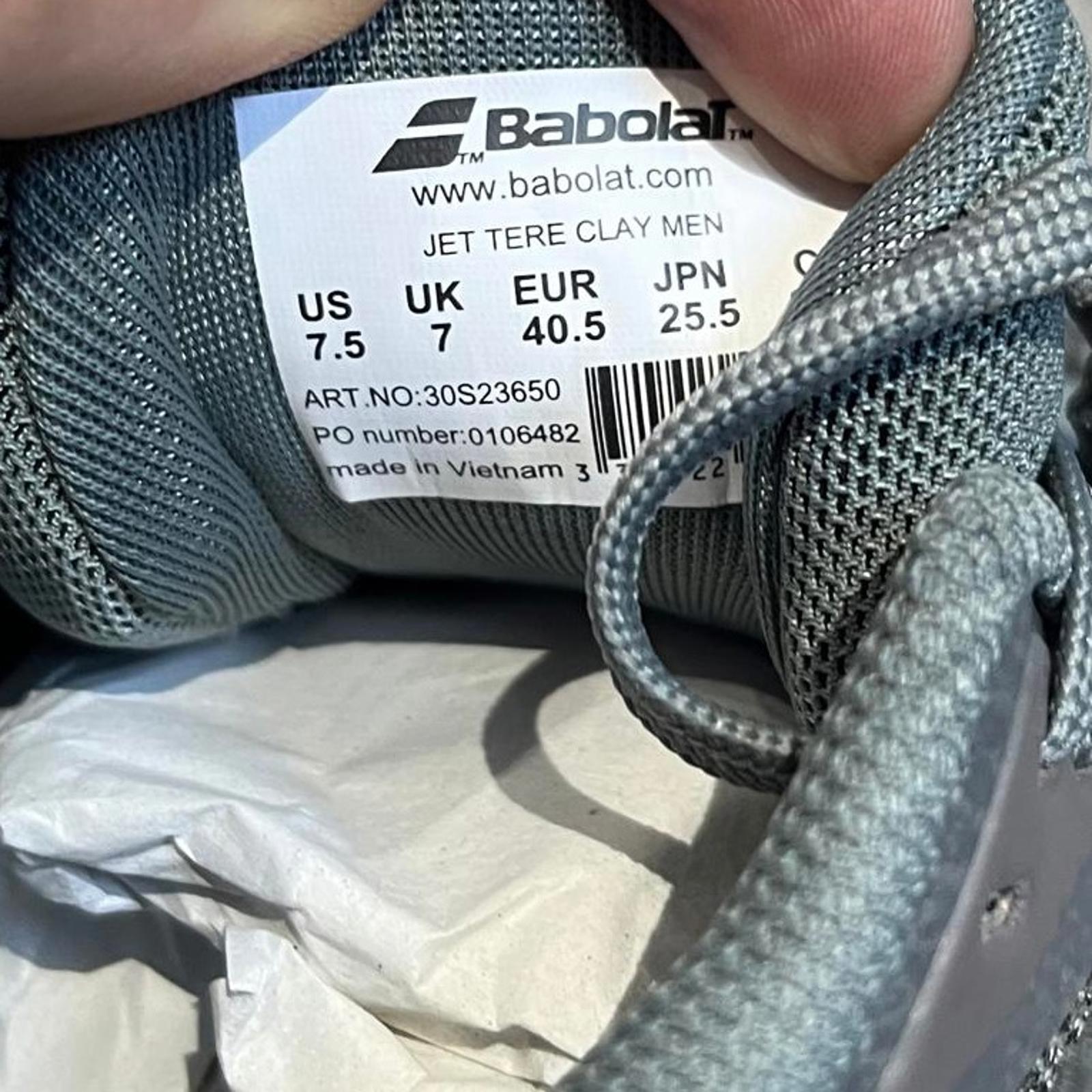 Babolat Jet Tere Clay Mens Tennis Shoes Grey Size UK 7 EU 40.5 *SB10