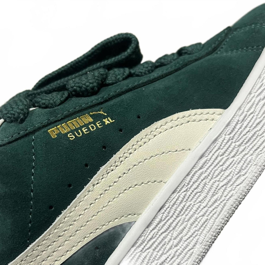 Puma Suede XL Unisex Trainers Green White Skate Size UK 7 EU 40.5 *SB15