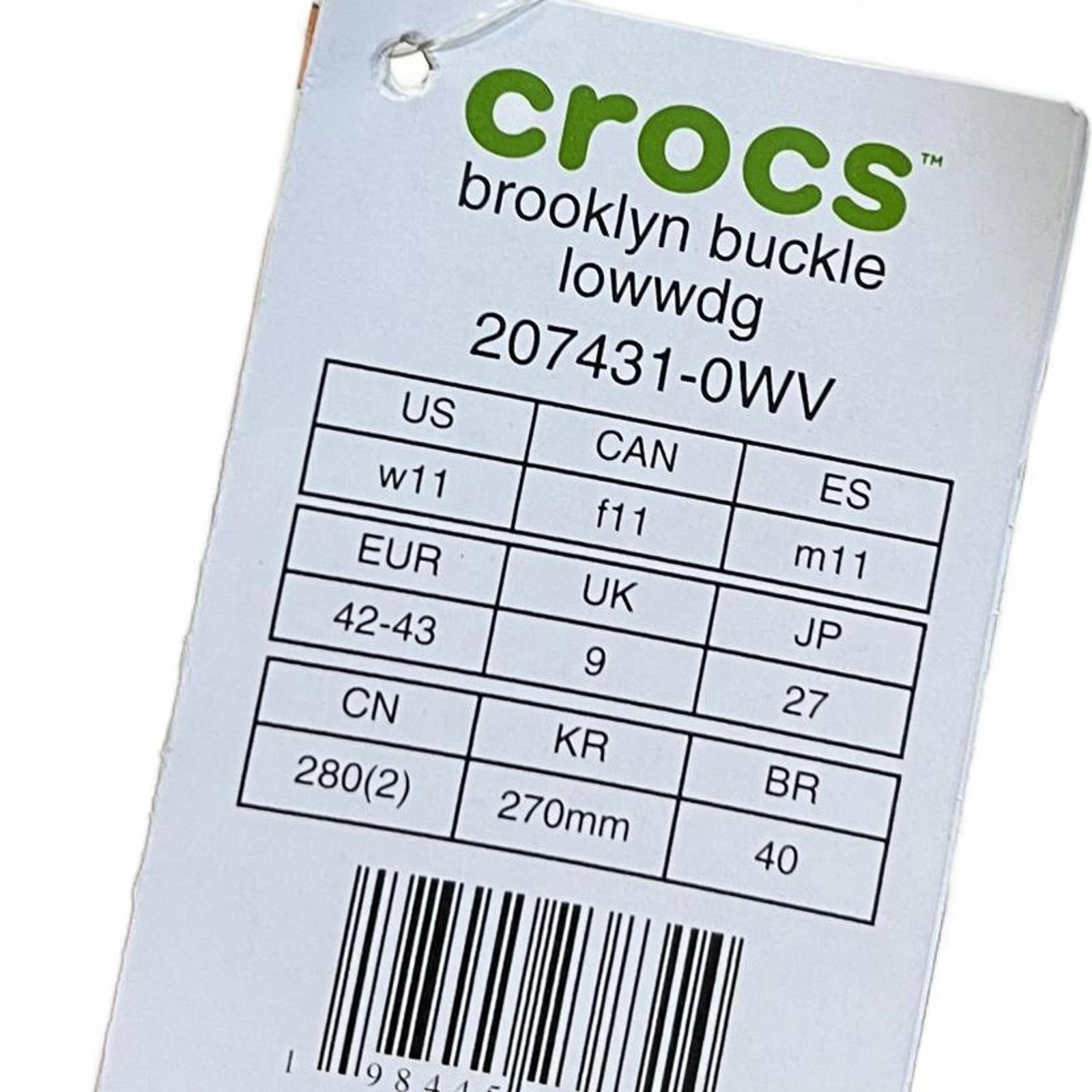 Crocs Cream Brooklyn Buckle Low Wedge Sandals Size UK 9 EU 43 *SB5