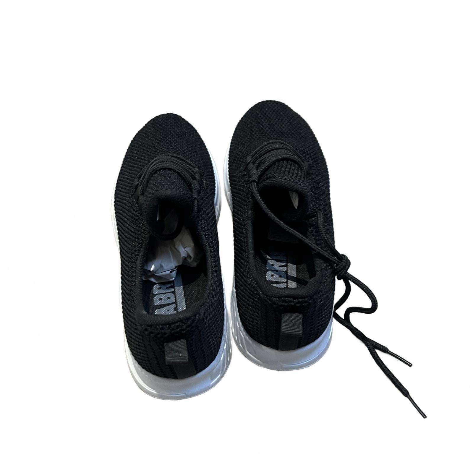 Fabric Santo Ladies Slip On Trainers Black White Size UK 4 EU 37 *SB12