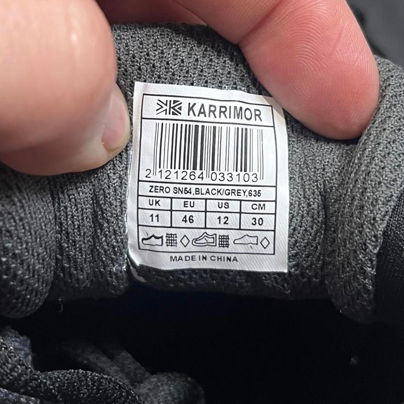 Karrimor Zero Mens Running Trainers Black Size UK 11 EU 46 *SB19