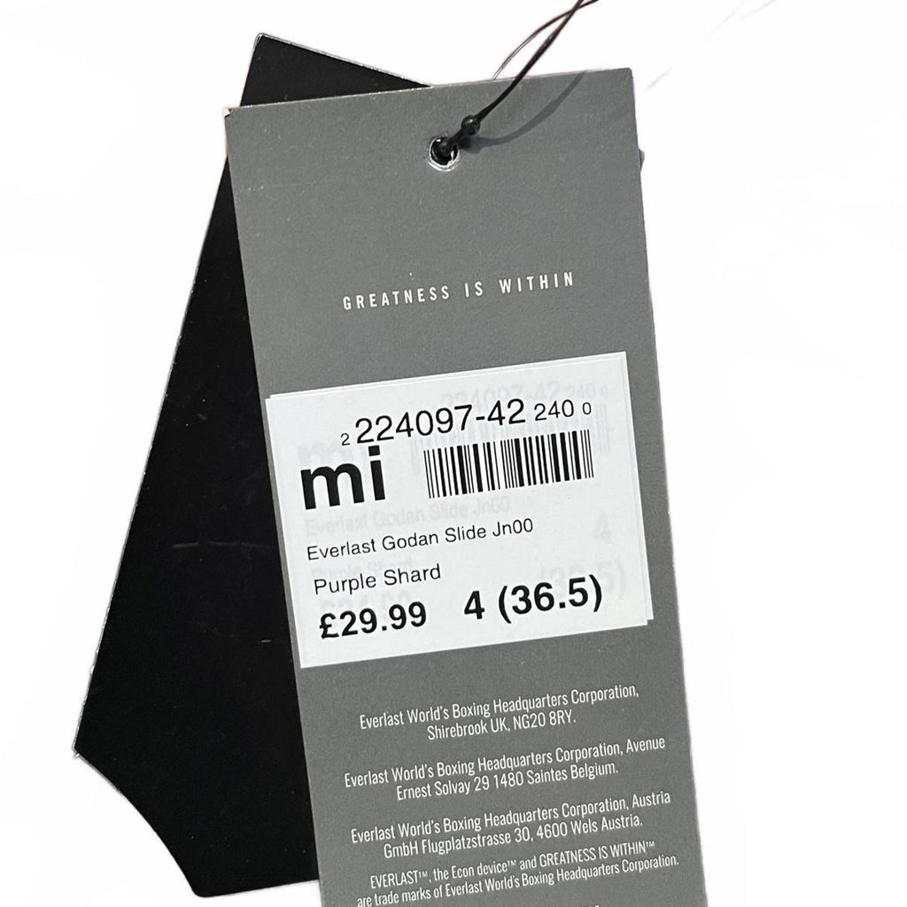 Everlast Godan Sliders Ladies Black Pattern Size UK 4 EU 36.5 *SB10