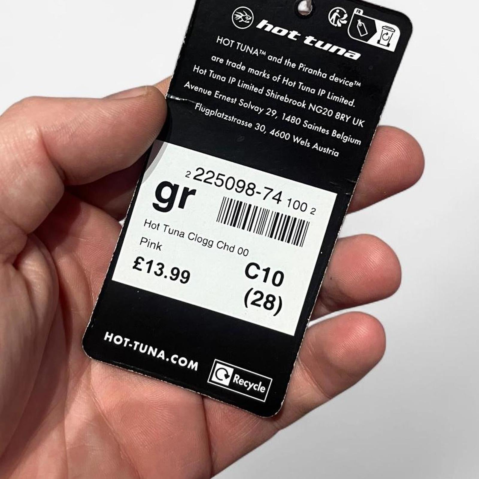 Hot Tuna Infants Cloggs Pink Size UK C10 EU 28 *REF:FF1