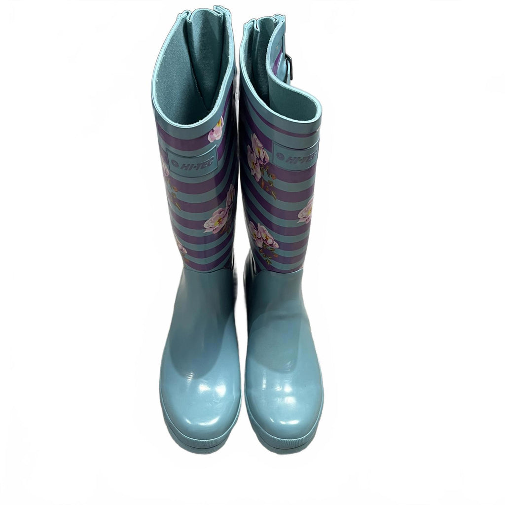 Hi Tec Oracle Wellington Boot Blue Floral Womens Size UK 8 EU 41 *SK1
