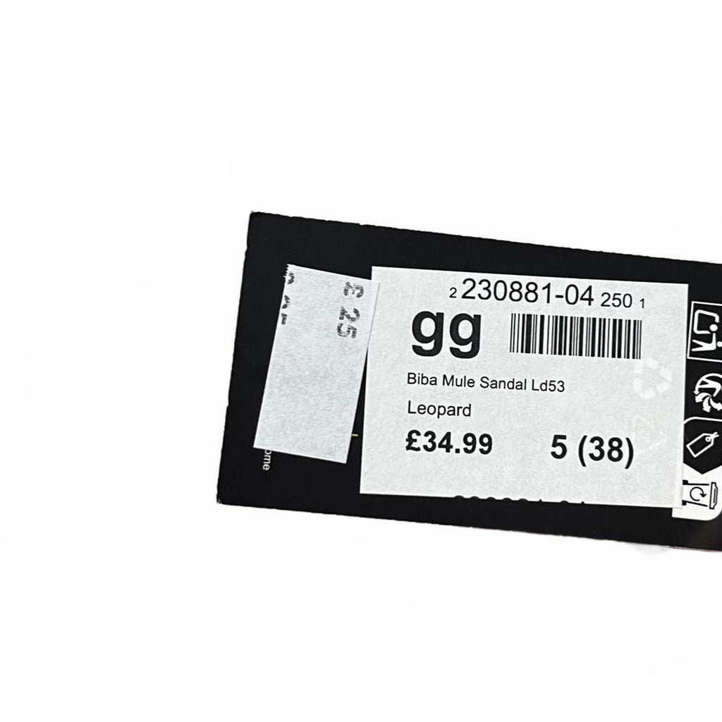 Biba Women's Mule Flat Sandals Leopard Size UK 5 EU 38 *FF1