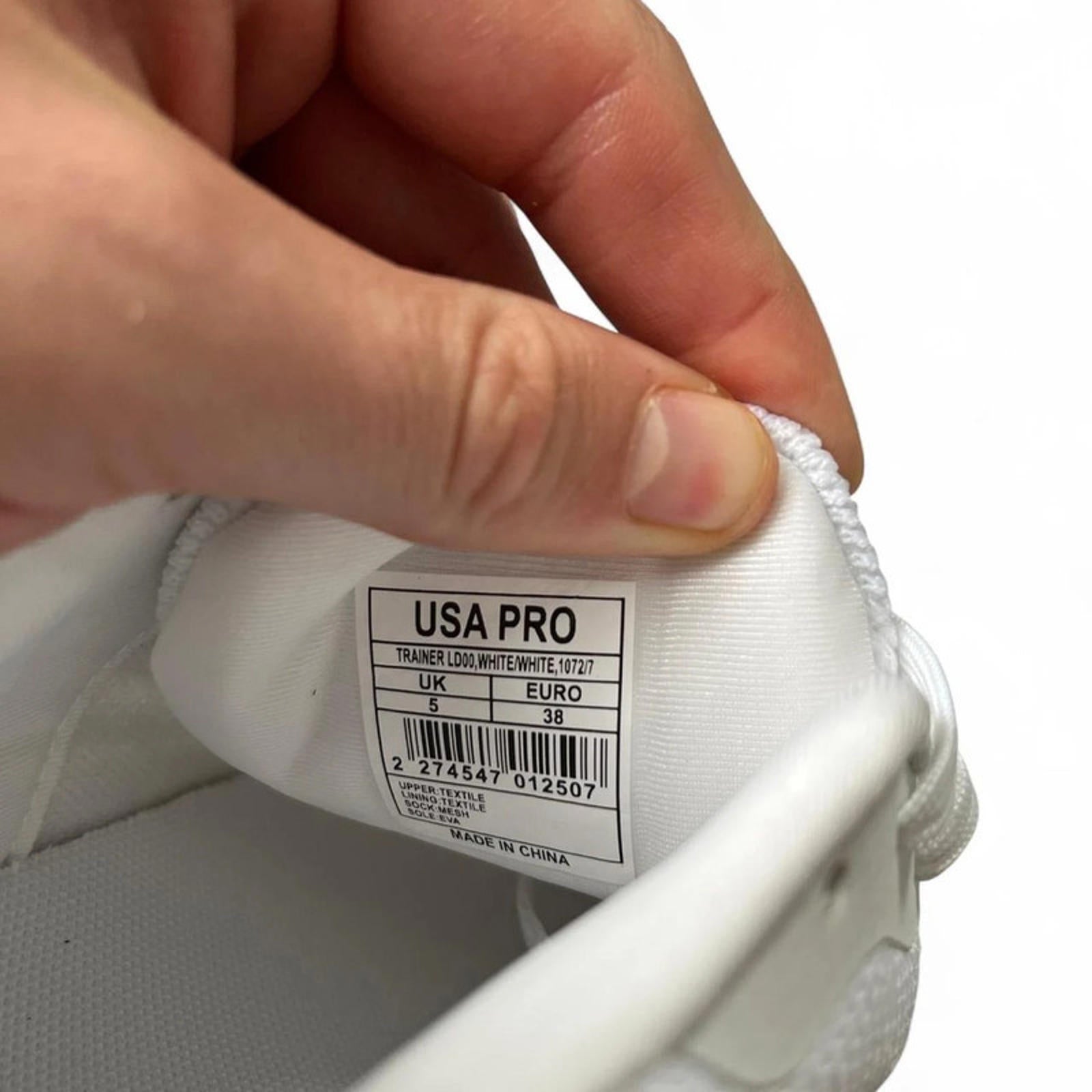 USA Pro Womens Trainers White Sport Size UK 5 EU 38 REF:SB20