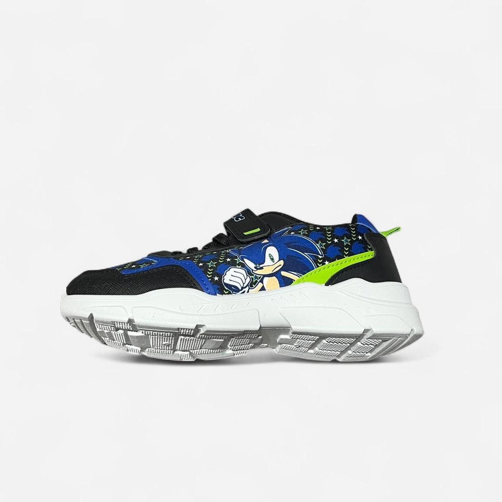 Sonic The Hedgehog Kai Kids Black Trainers Size UK C13 *REF:SB6