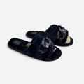 Biba Fluffy Slider Slippers Women’s Navy Chain Size UK L 7-8 REF:SB5