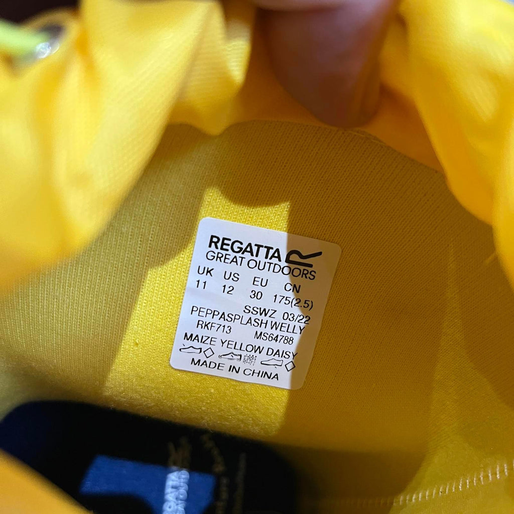 Regatta Peppa Pig Splash Wellington Childrens Yellow Size UK C11 EU 30 *SB11