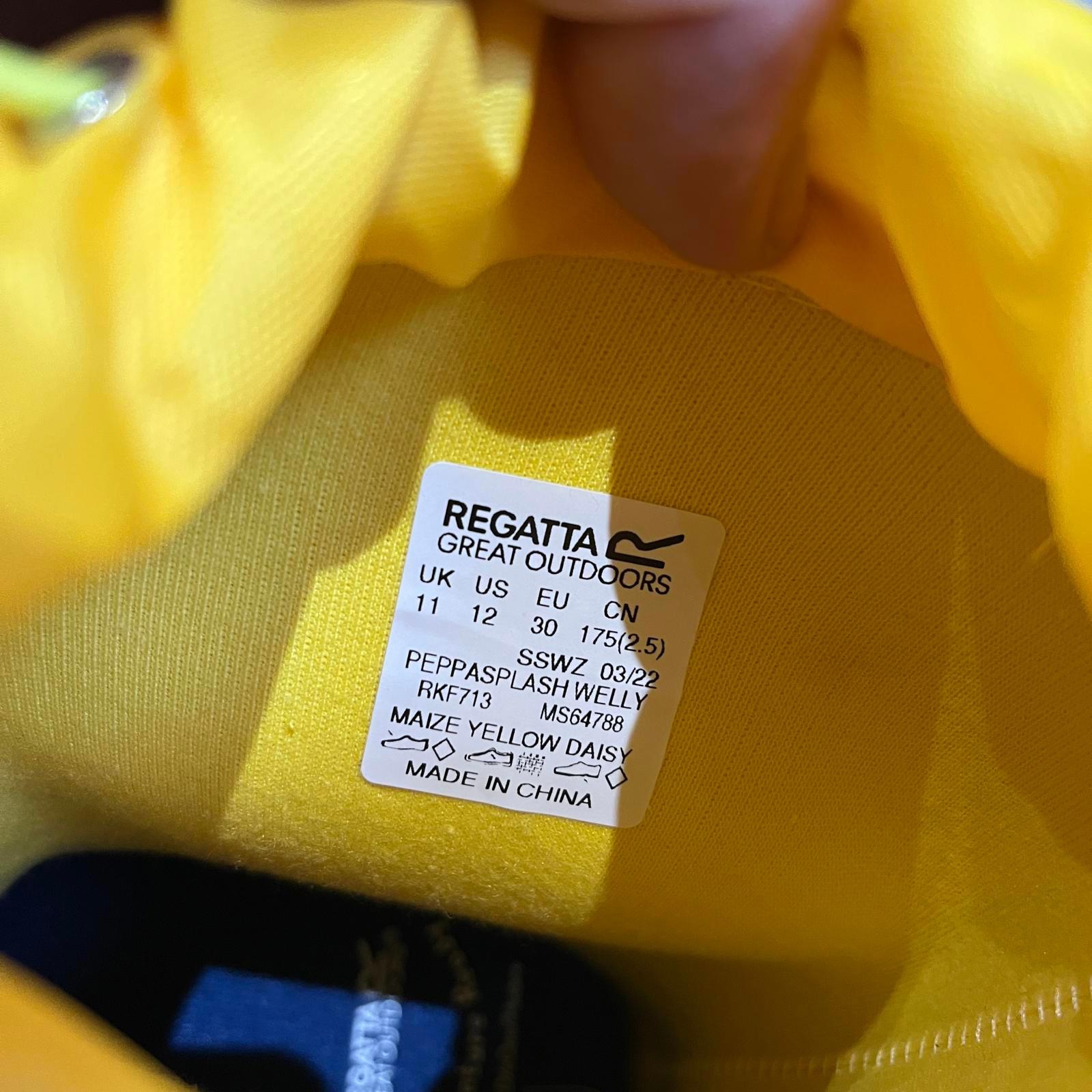 Regatta Peppa Pig Splash Wellington Childrens Yellow Size UK C11 EU 30 *SB11