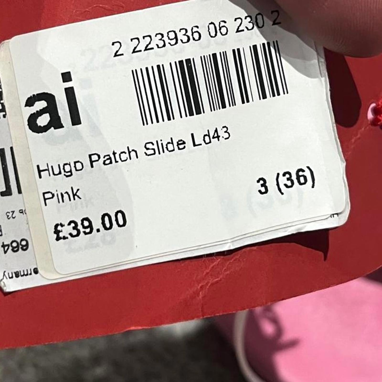 Hugo Time in Sliders Ladies Pink Size UK 3 EU 36 *FF1