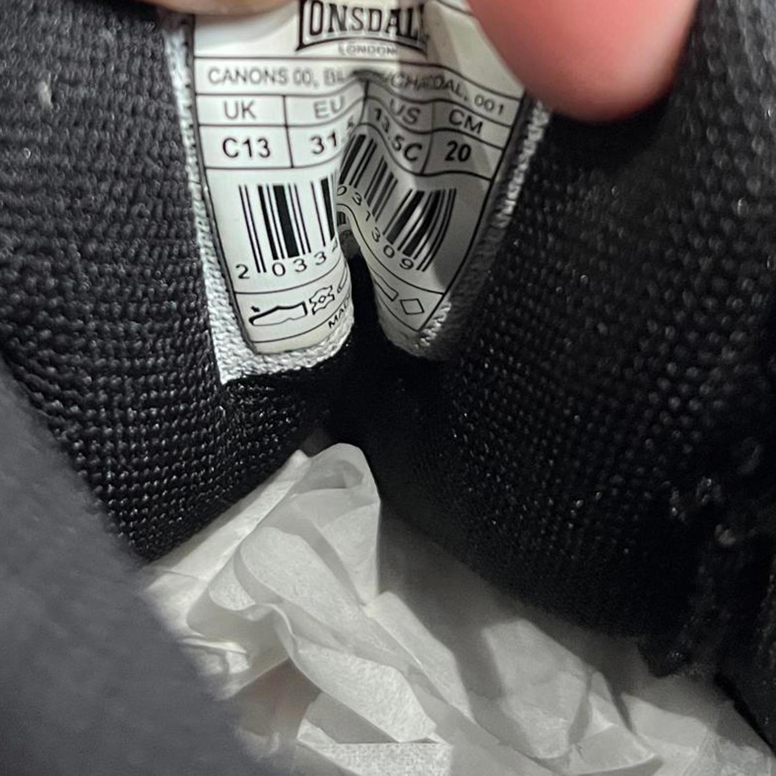 Lonsdale Canons Childrens Hi Top Trainers Black Size UK C13 EU 31.5 *SB18