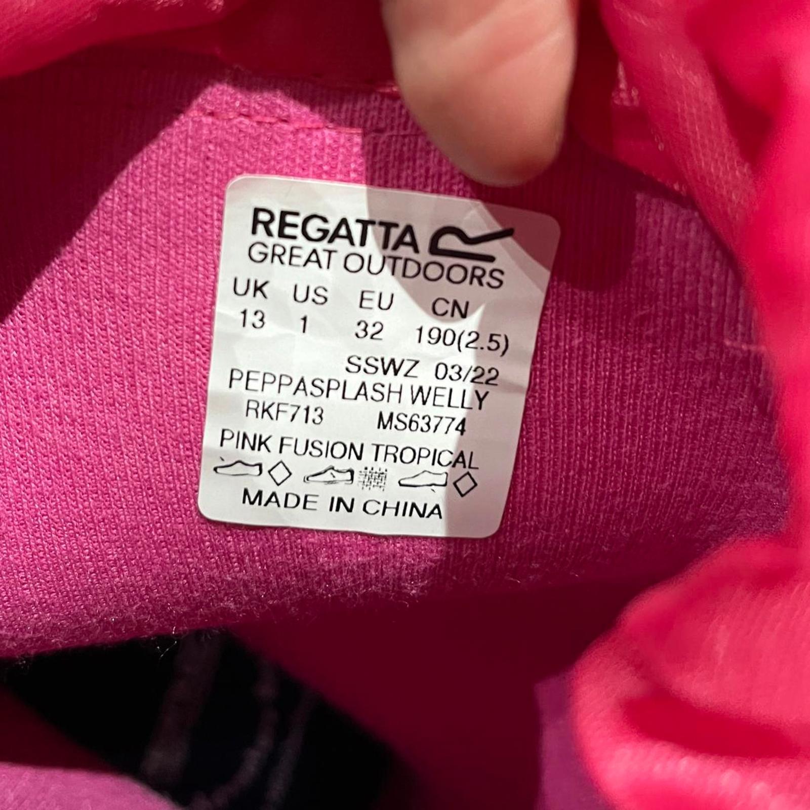 Regatta Peppa Pig Splash Wellington Kids Size UK C13 EU 32 *SB15
