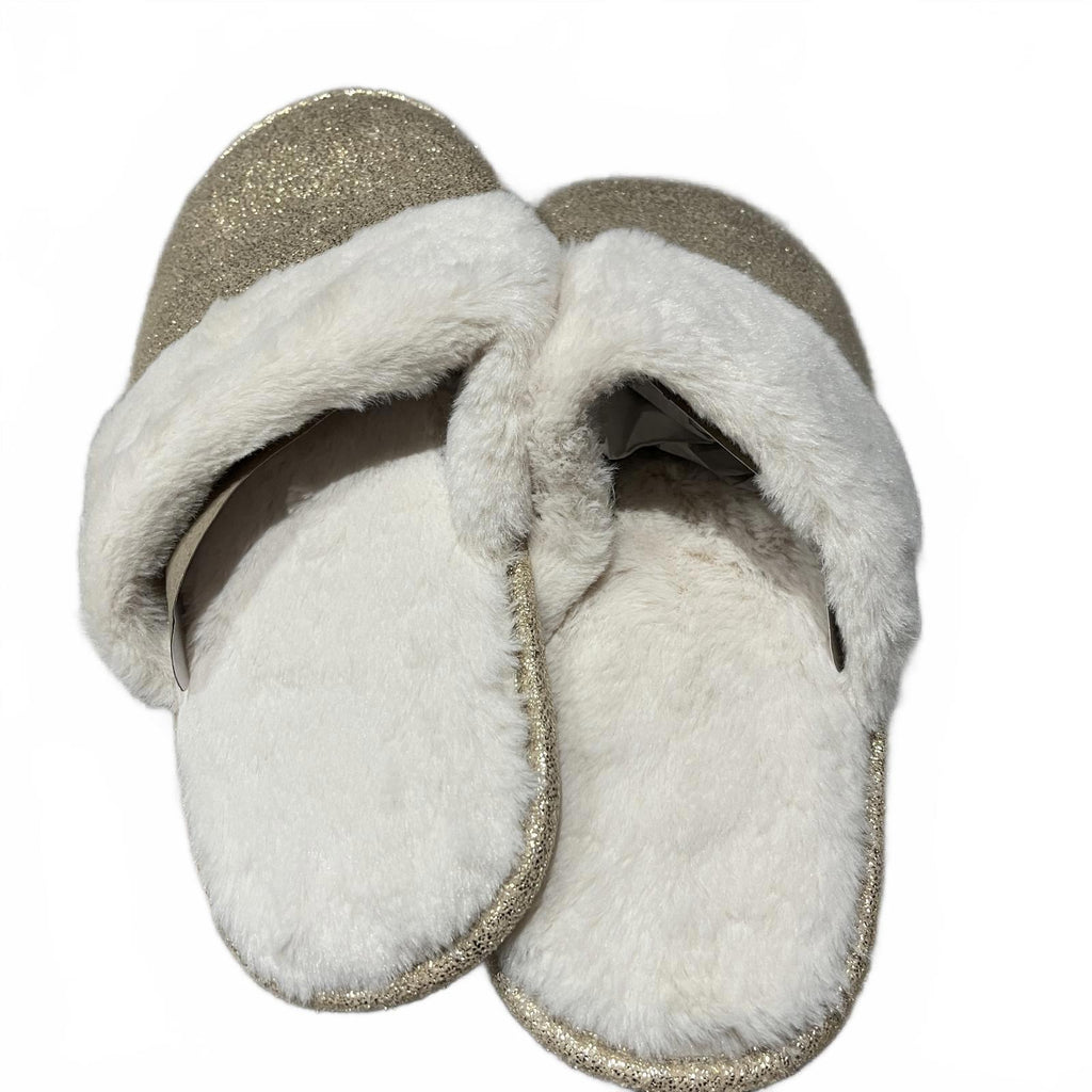 Studio Slipper Set With HWB and Eye Mask Gold Cream Size UK M 5-6 *SB1