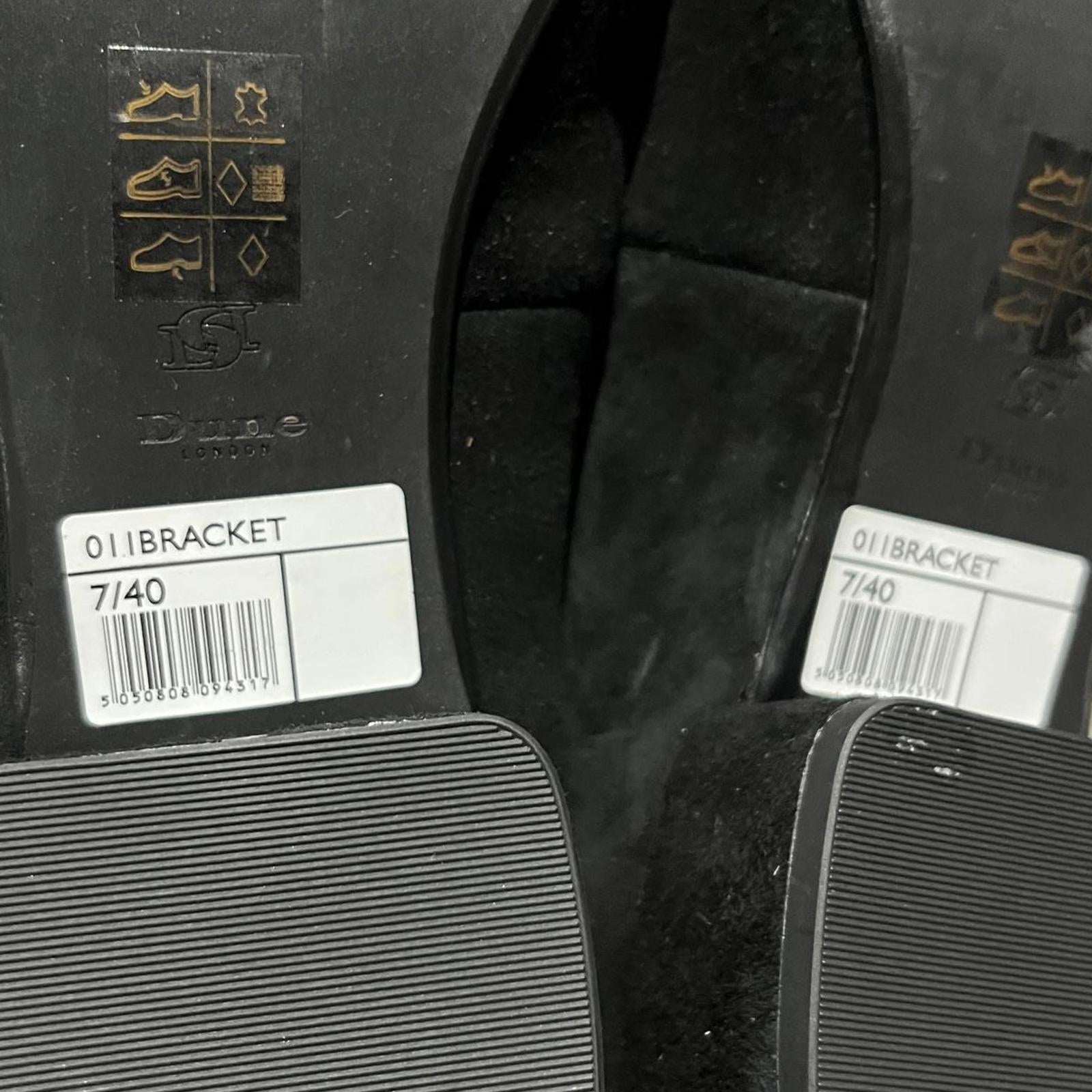 Dune London Bracket Sandals Suede Ladies Black Size UK 7 EU 40 *SB5