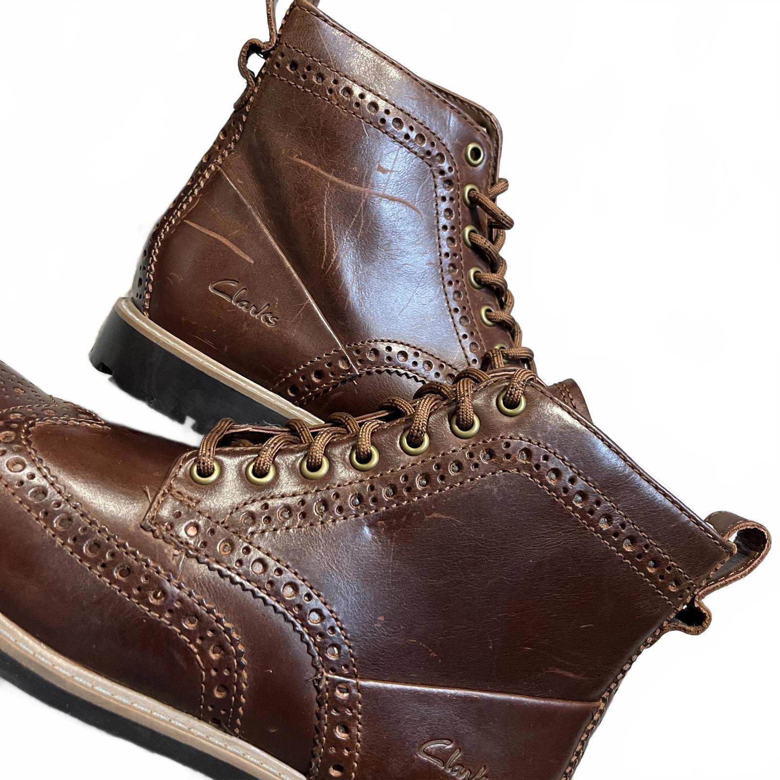 Clarks Men's Westcombe Brogue Boots Mens Brown Size UK 7 EU 41 *SB10