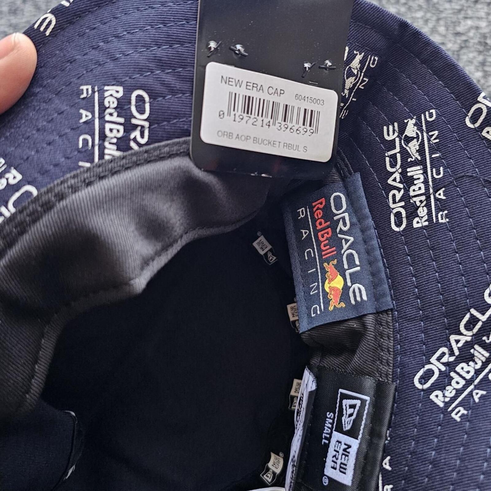 New Era Red Bull Racing F1 Seasonal All Over Print Bucket Hat – Small – Nwt