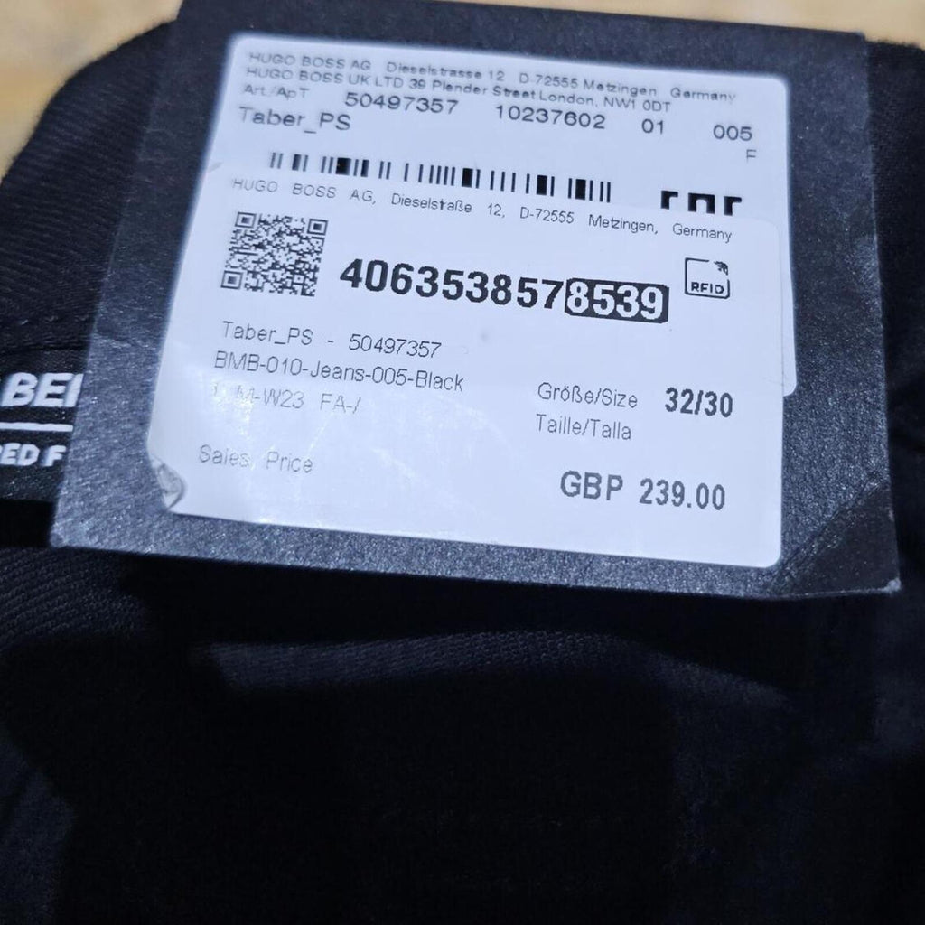 BOSS Taber PS Porsche Slim Fit Jeans Black W32 L30 BNWT *3.21
