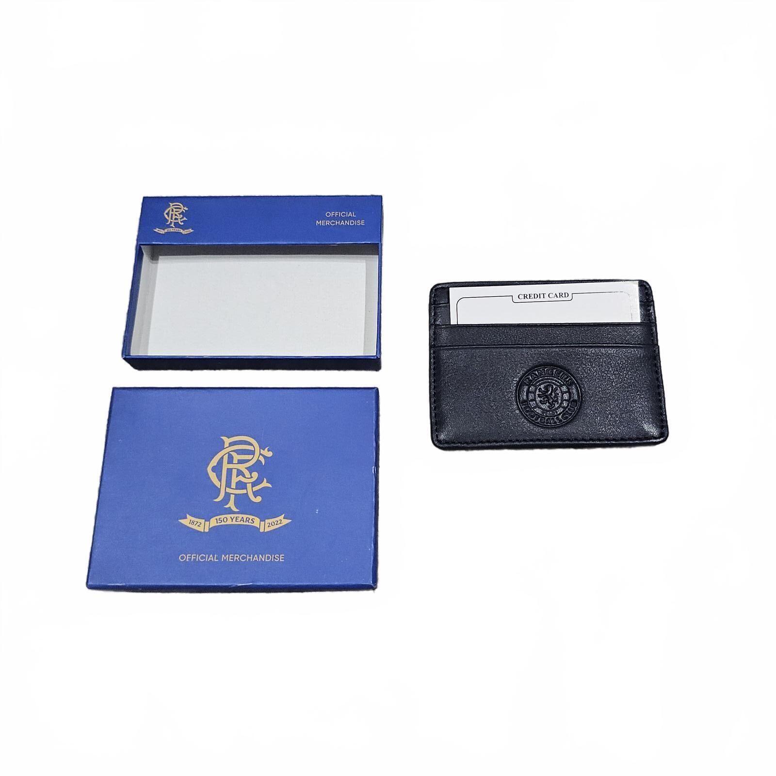 Rangers FC Card Holder Wallet Leather Credit Card Holder Navy New