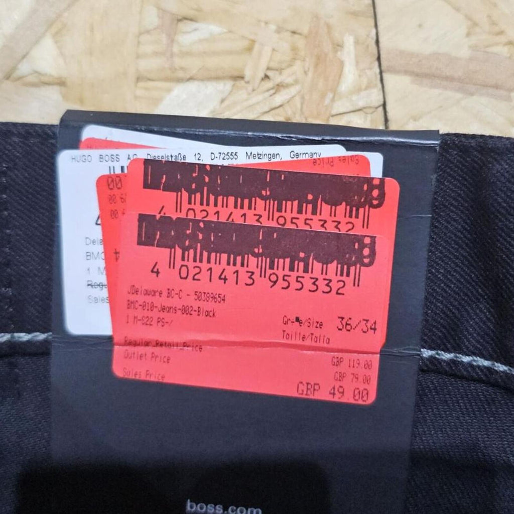 Hugo Boss Delaware BC-C Slim Fit Stretch Jeans Black W36 L34 BNWT *4.5