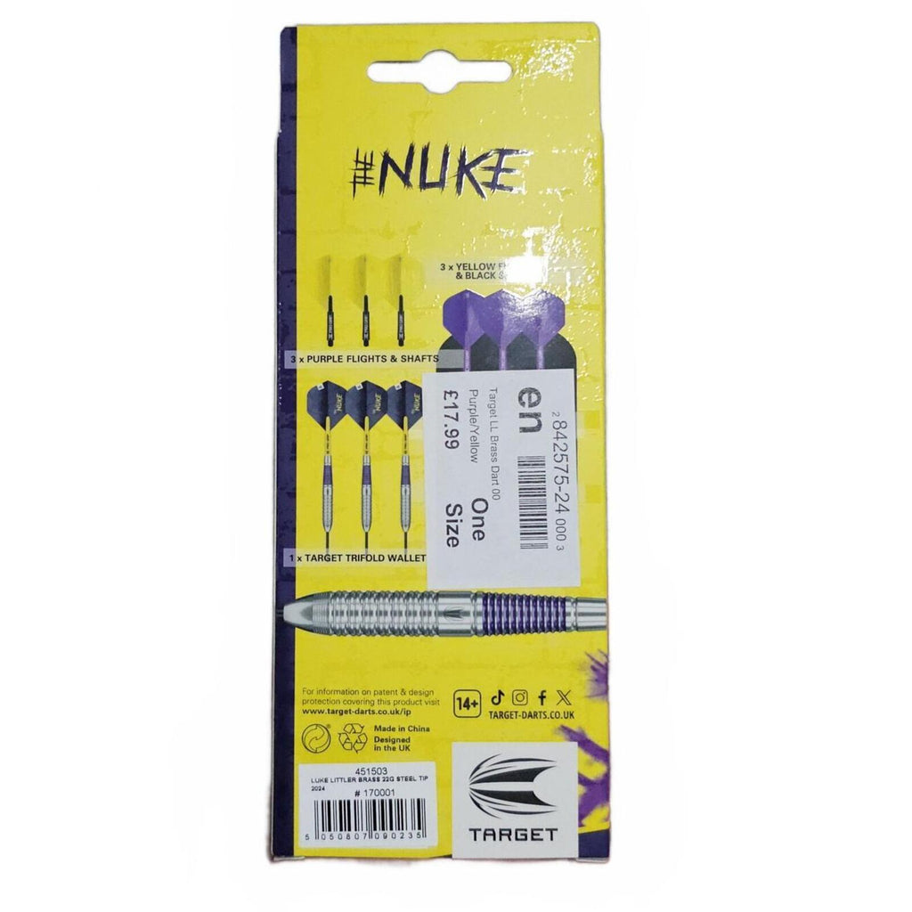Target Darts Luke Littler 22g Brass Dart Set – Brand New