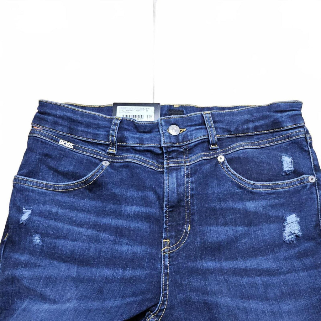 BOSS KITT Skinny Fit Jeans Navy Distressed W31 UK 12/14 Stretch BNWT *3.22
