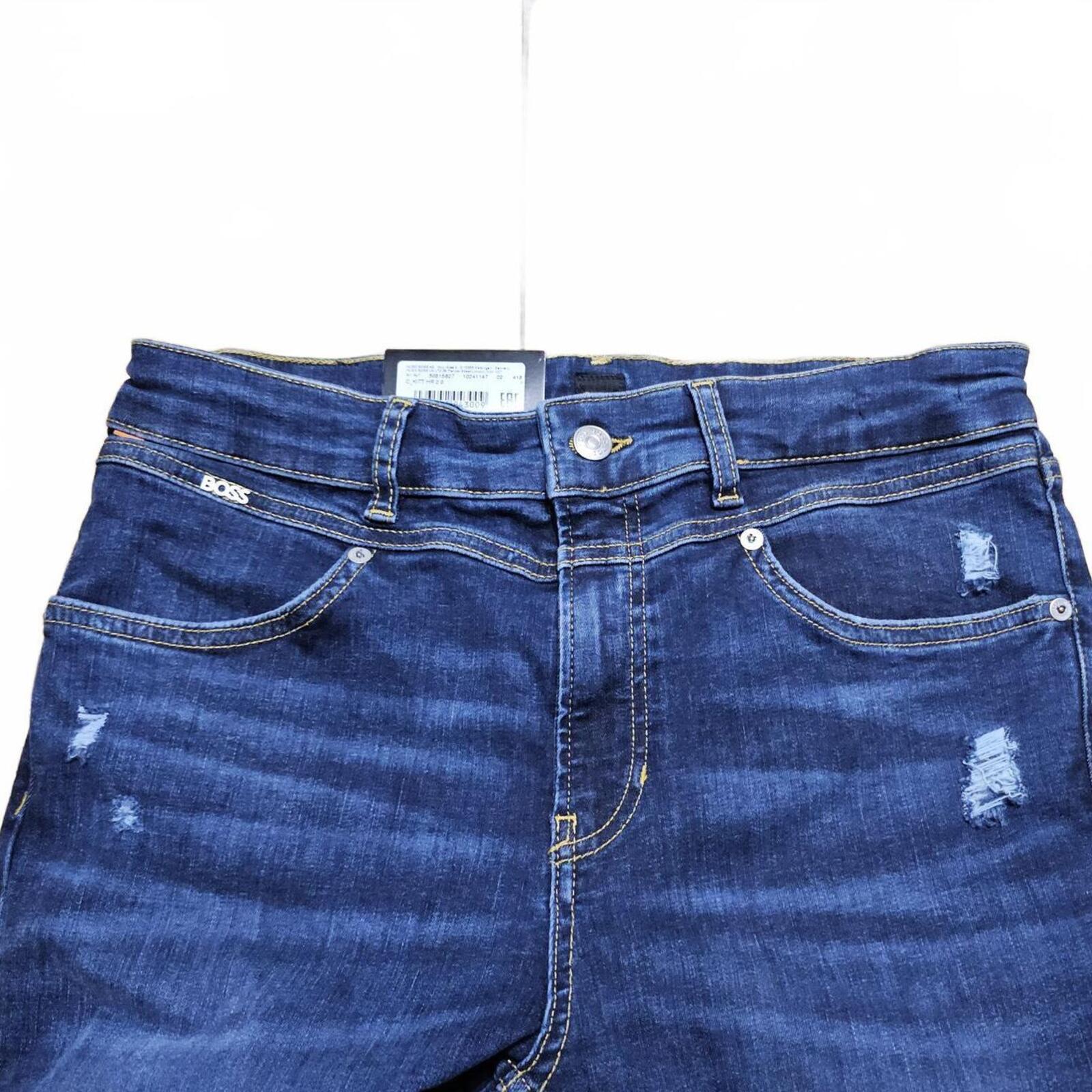 BOSS KITT Skinny Fit Jeans Navy Distressed W31 UK 12/14 Stretch BNWT *3.22