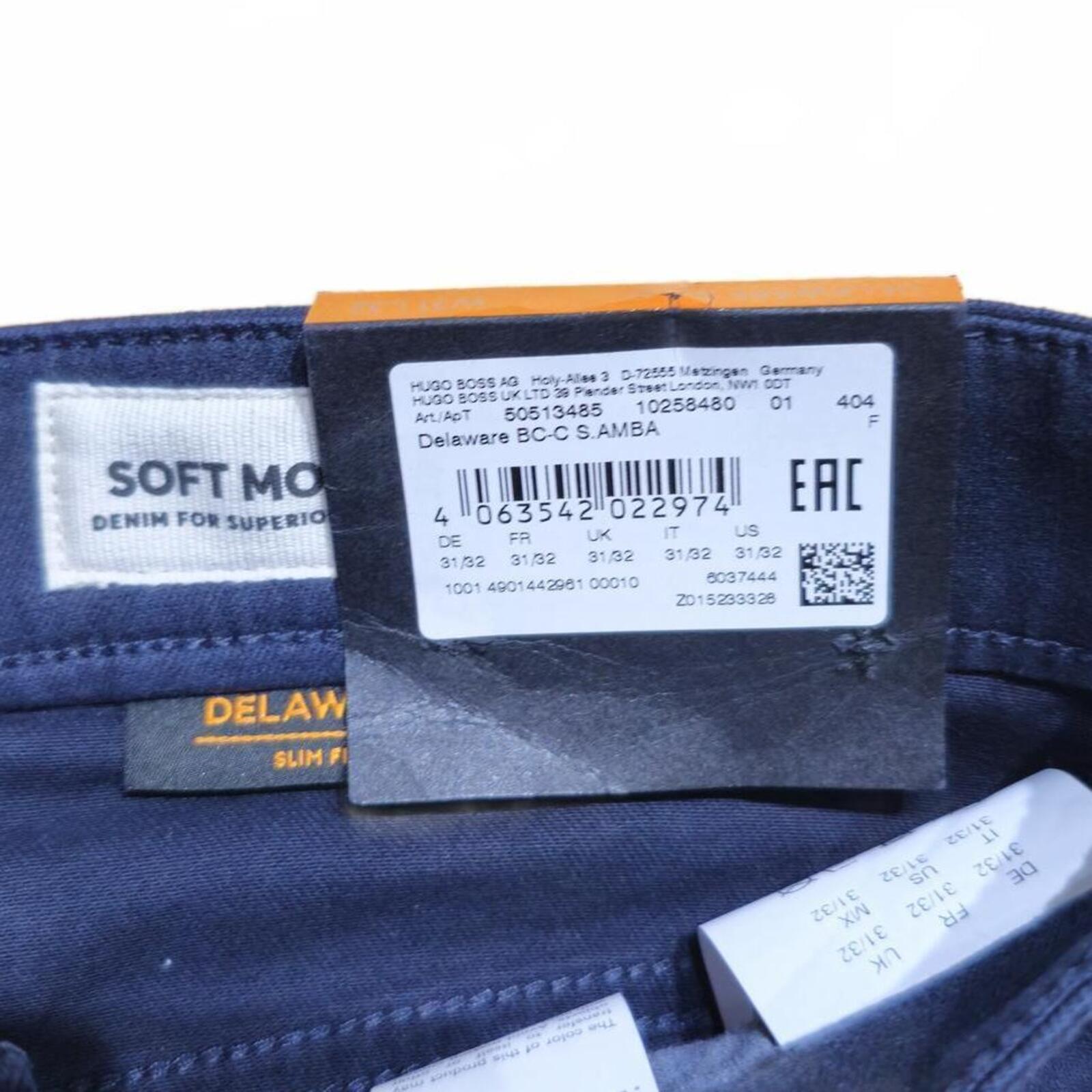 Hugo Boss Delaware Soft Motion Jeans Dark Blue W31 L32 BNWT *3.4
