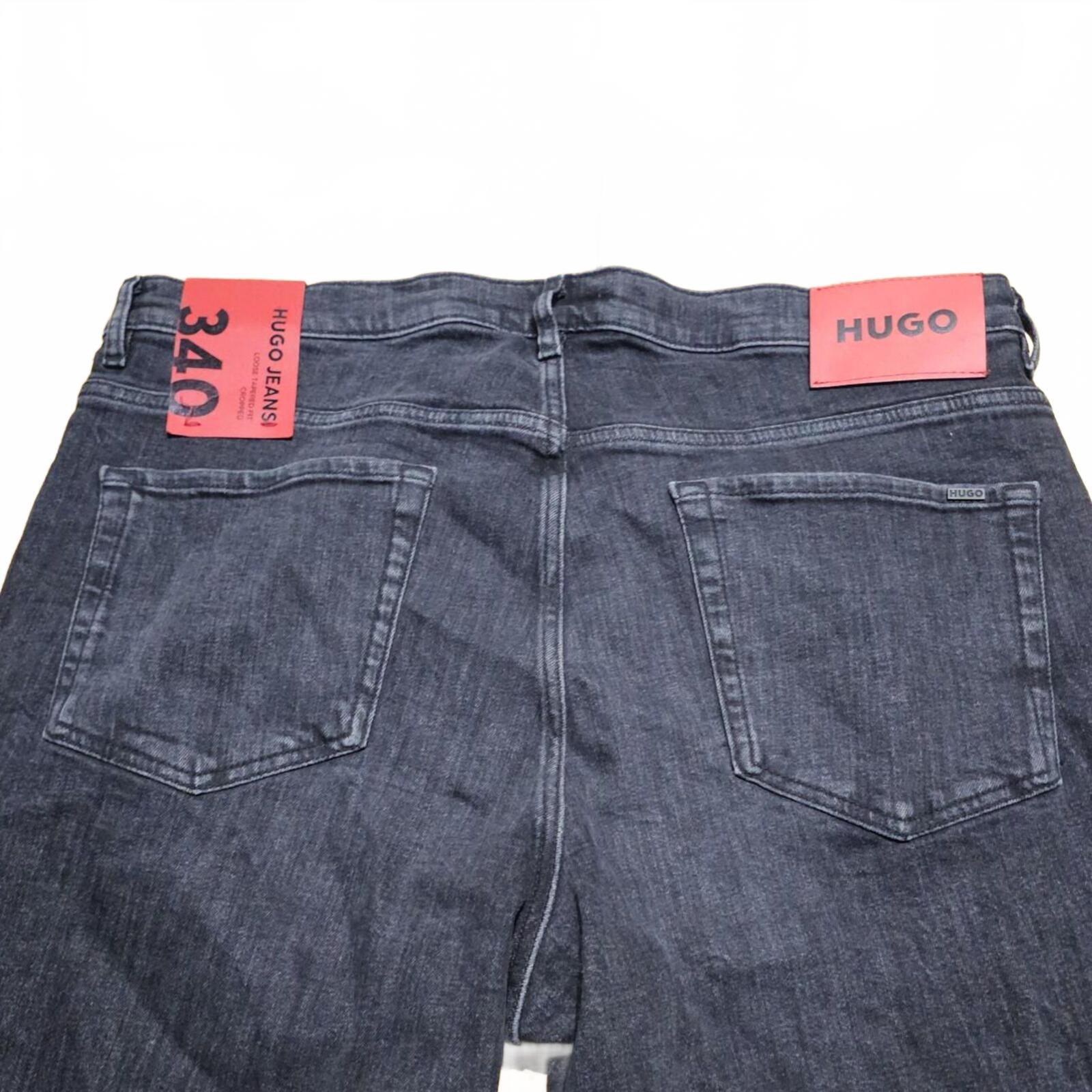 Hugo Boss 340 Loose Tapered Cropped Jeans Charcoal W36 L32 BNWT *3.23