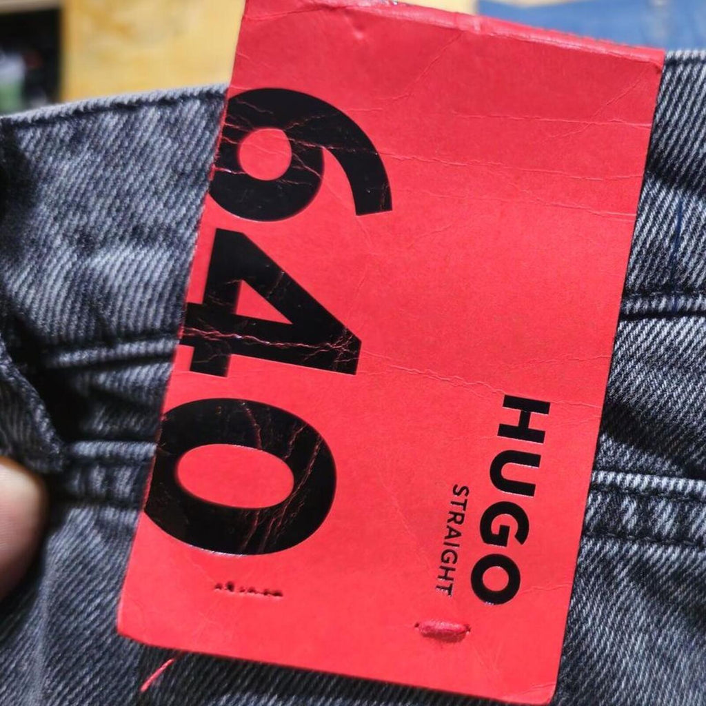 Hugo Boss 640 Straight Fit Jeans Grey Stretch Denim W33 L32 BNWT *3.6