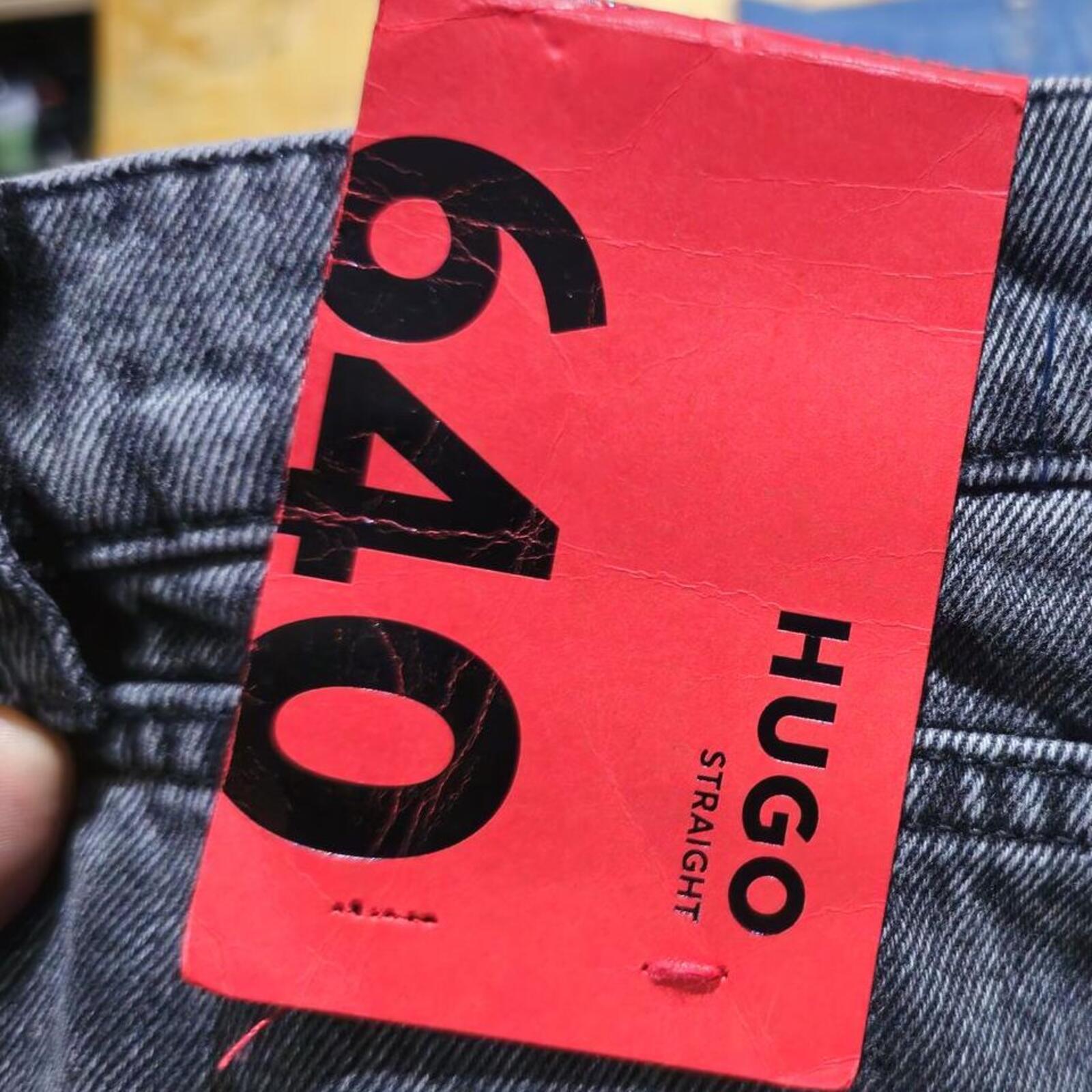 Hugo Boss 640 Straight Fit Jeans Grey Stretch Denim W33 L32 BNWT *3.6