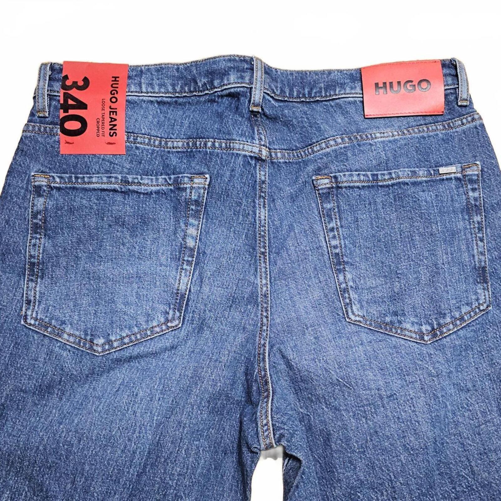 Hugo Boss 340 Cropped Loose Tapered Jeans Blue W34 L32 BNWT *3.2