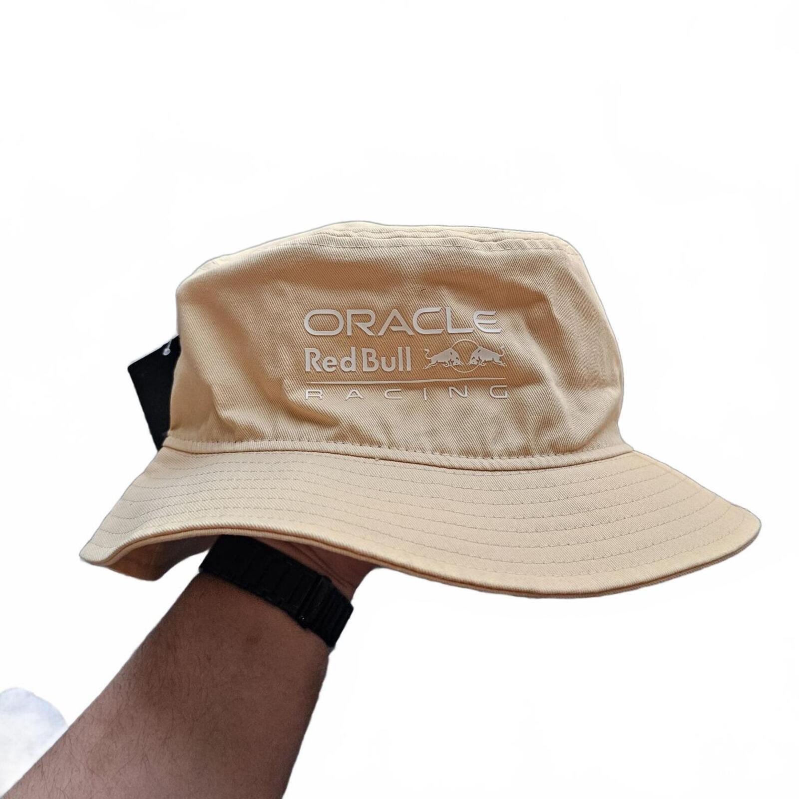 New Era Red Bull Racing F1 Seasonal Bucket Hat – Medium – Sand / Beige