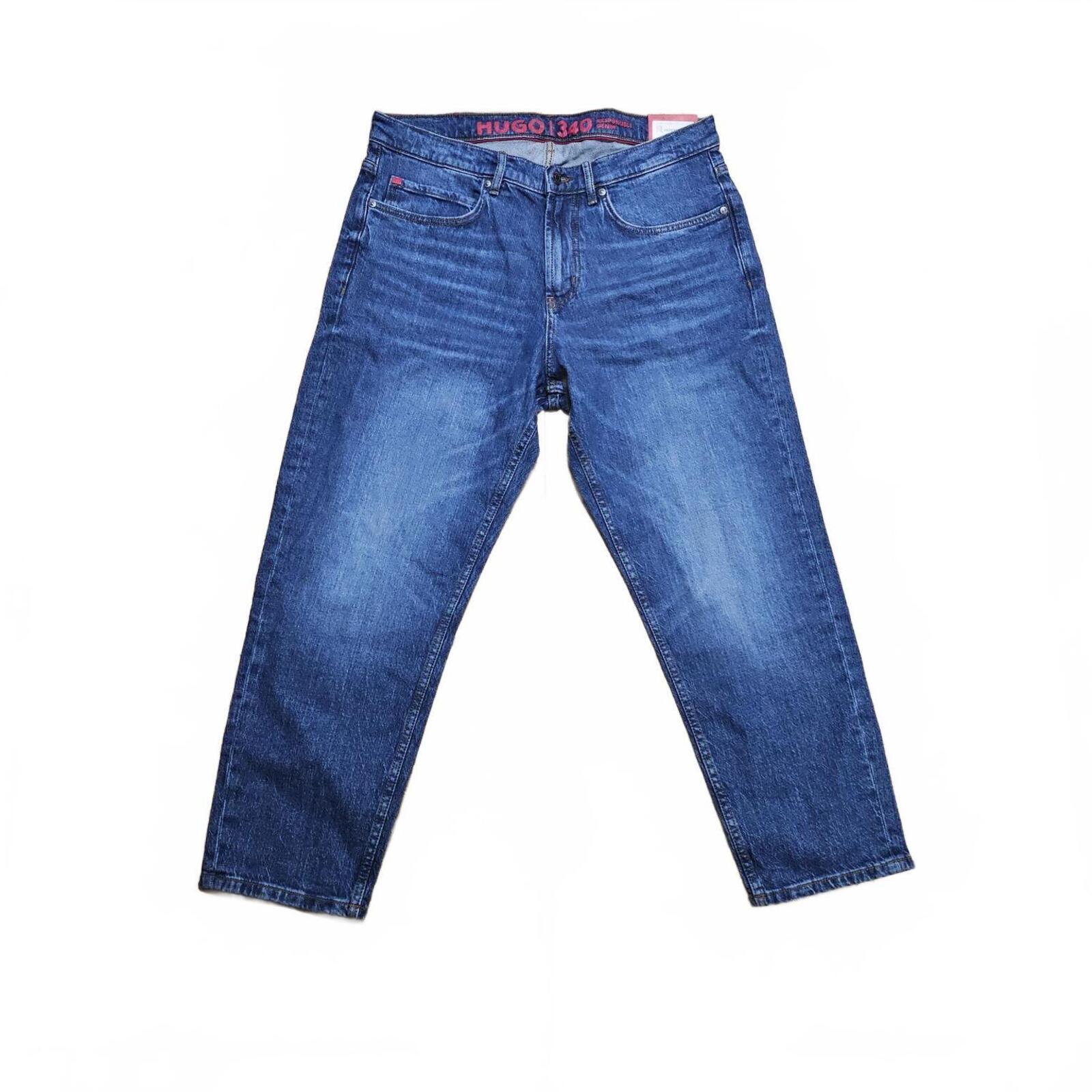 Hugo Boss 340 Cropped Loose Tapered Jeans Blue W34 L32 BNWT *3.2