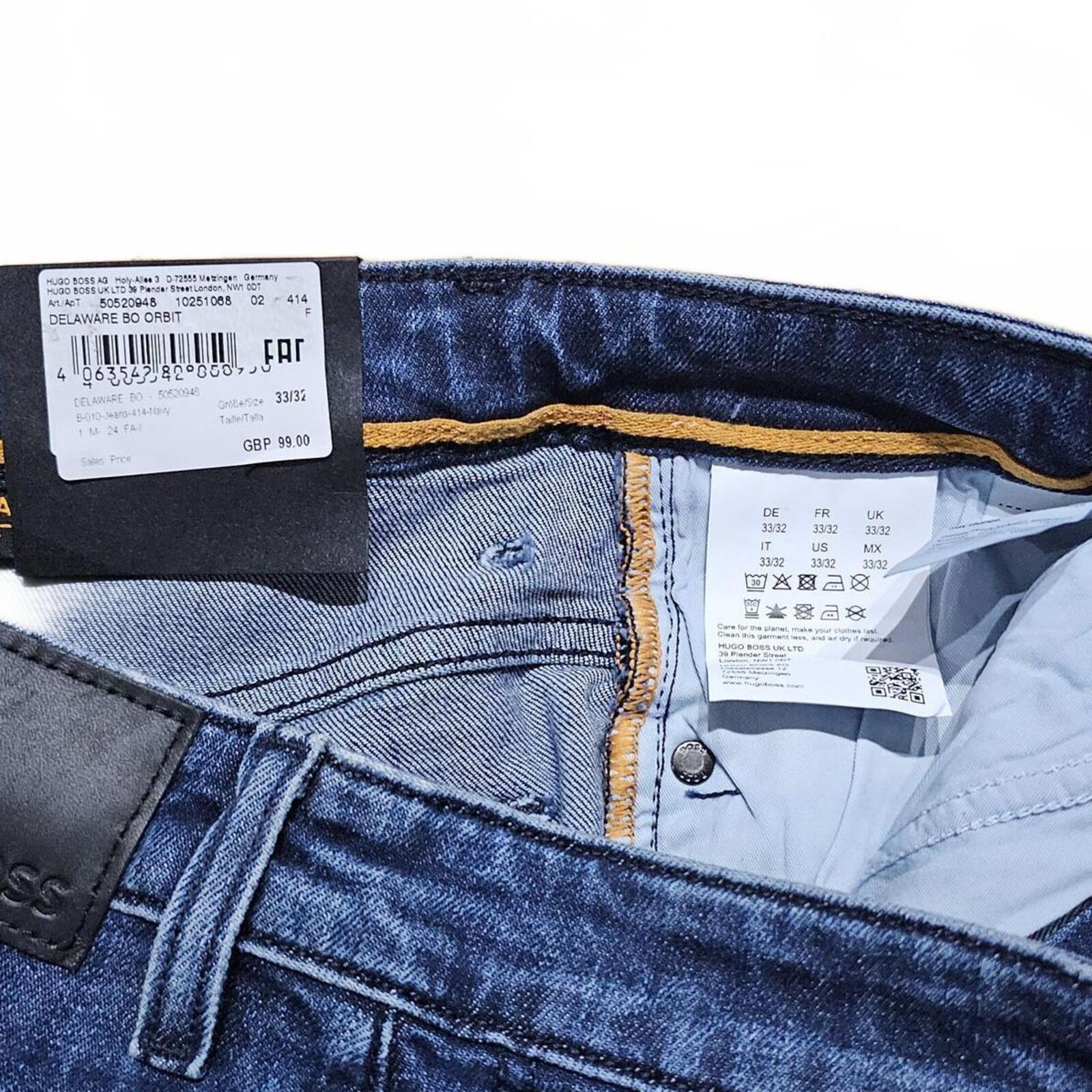 BOSS Delaware BO Orbit Slim Fit Jeans Blue W33 L32 Boss Orange BNWT *3.20