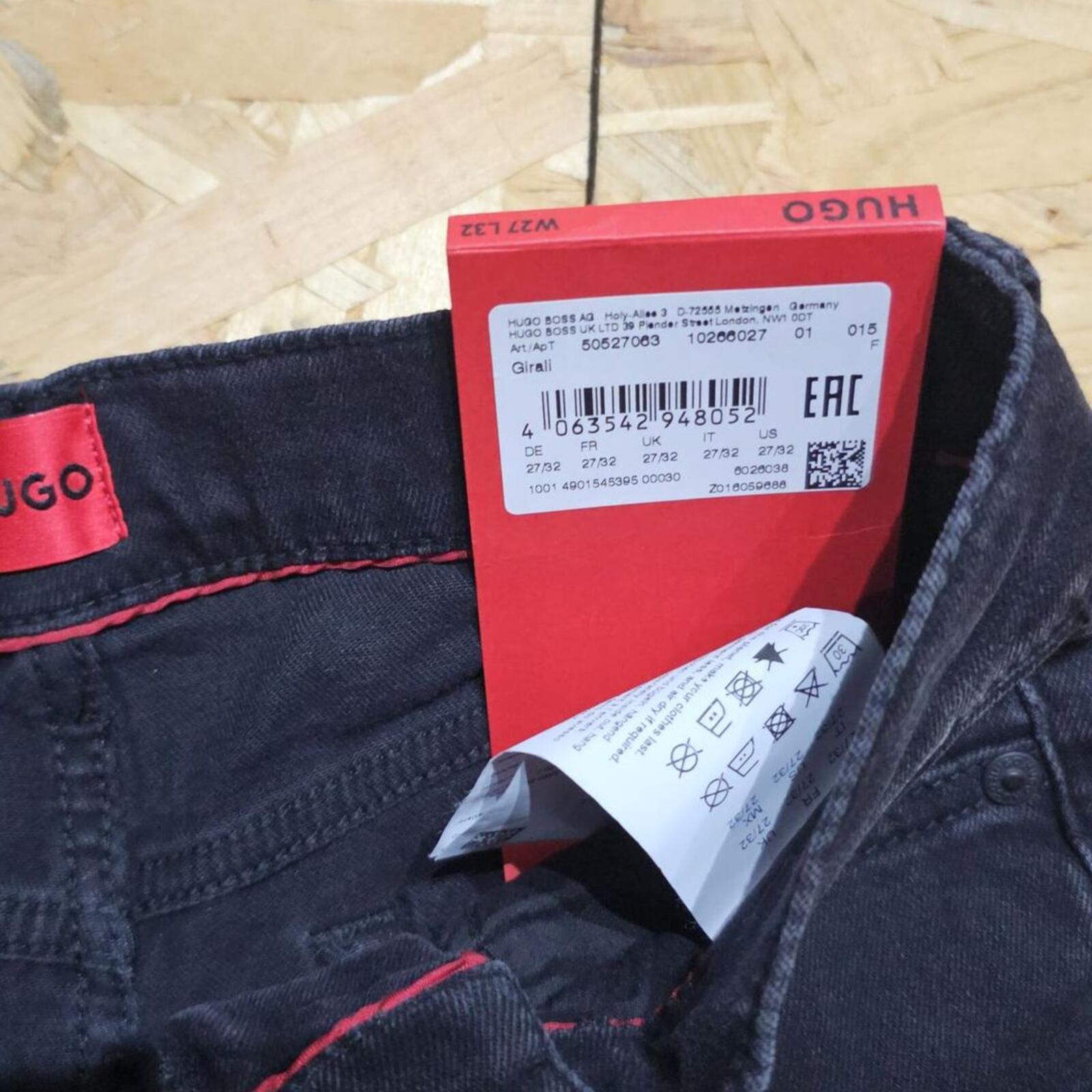 Hugo Girali Slim Fit Jeans Charcoal Grey W27 L32 BNWT *3.18