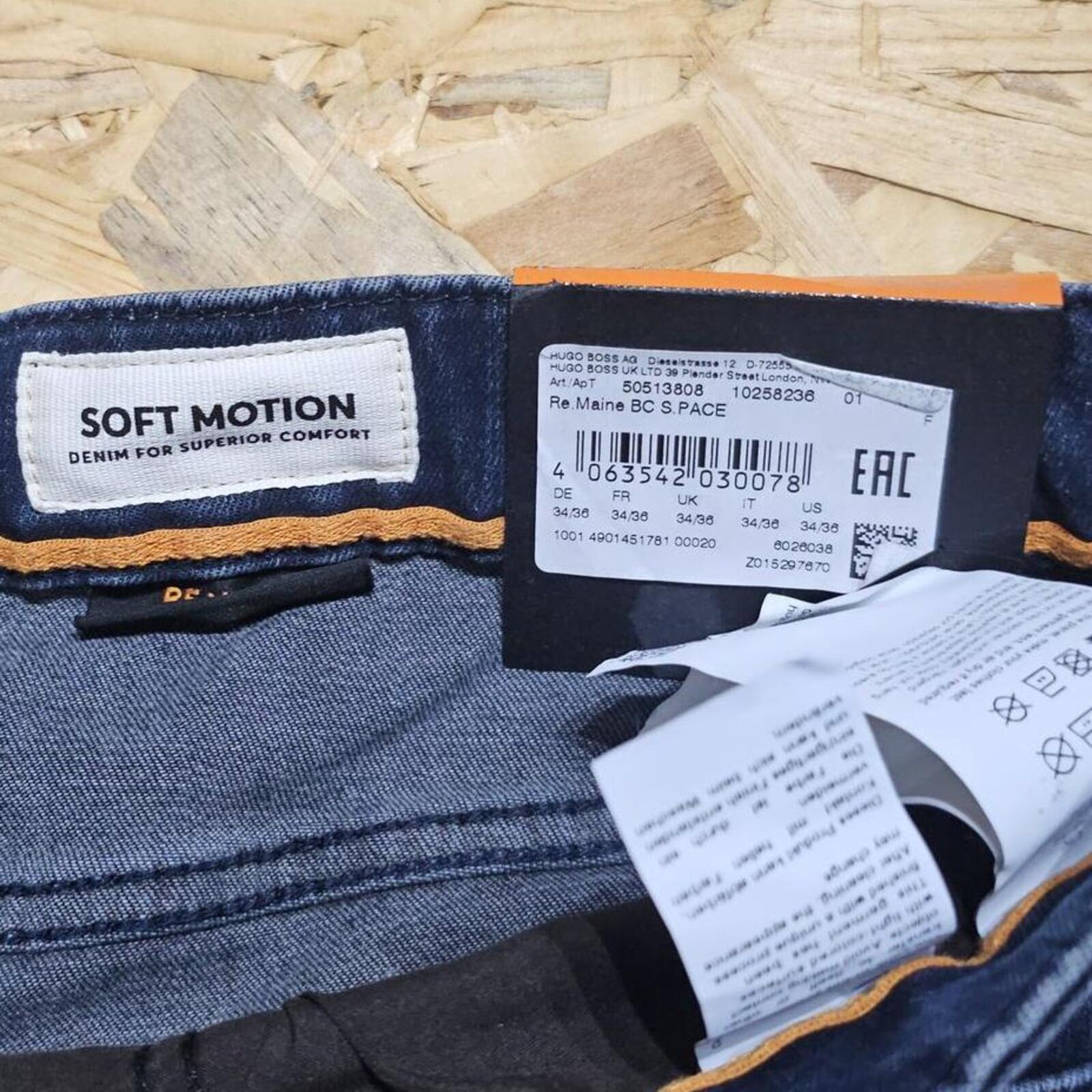 BOSS RE-Maine Space Jeans Dark Blue Regular Fit W36 L34 BNWT *4.9