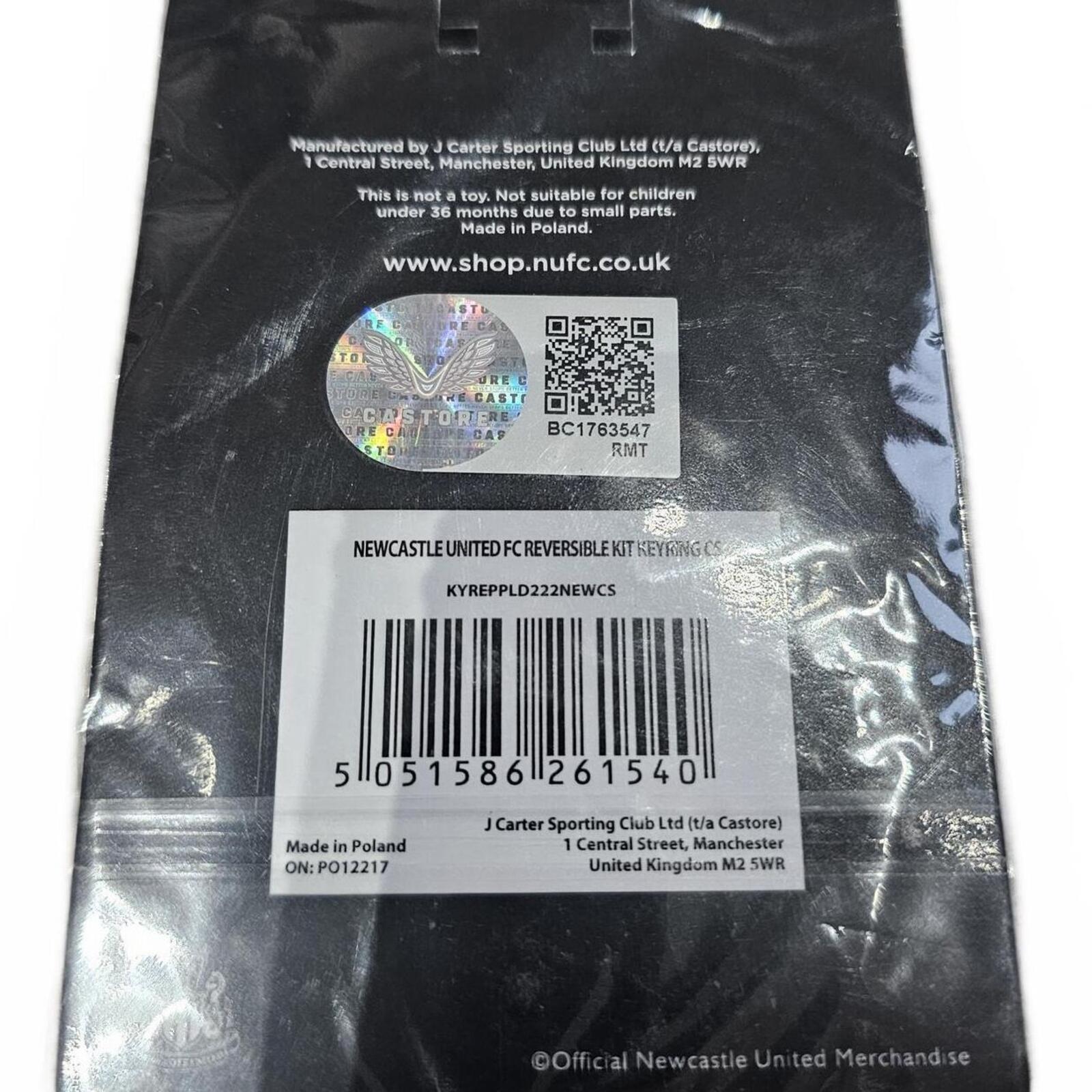Newcastle United FC Reversible Kit Keyring – NUFC Home & Green Away Shirt
